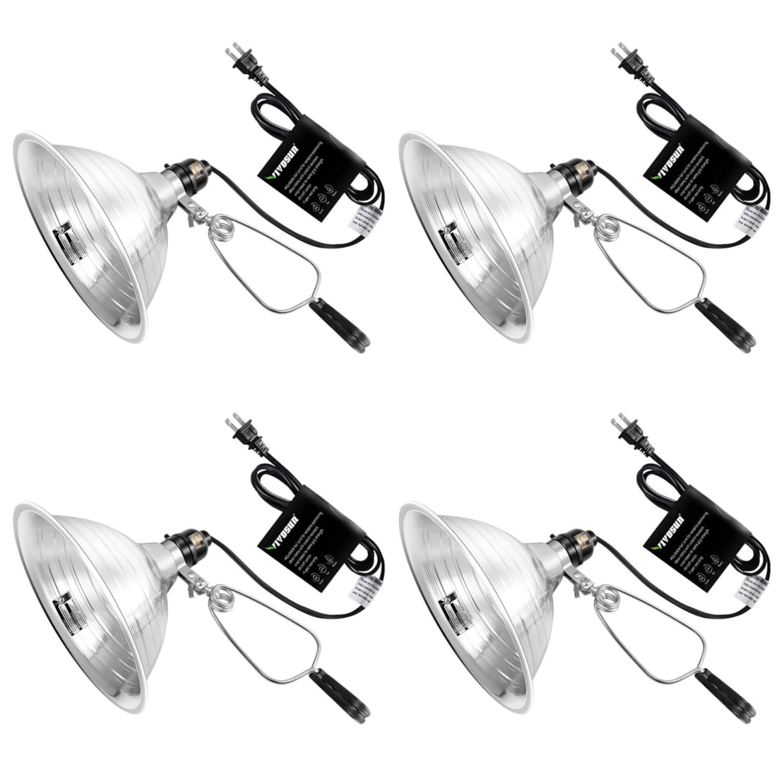 VIVOSUN 8.5 Inch Clamp Lamp Light, Pack of 4