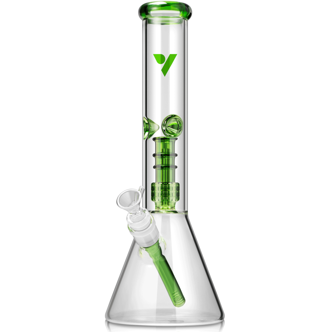 Classic Beaker Bong – Sleek Glass Water Pipe with Dual Filtration & Ice Catcher