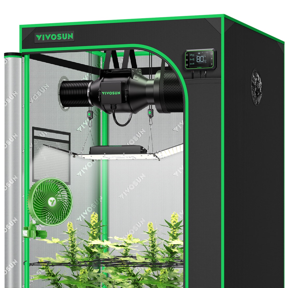 Smart Grow Tent Kit GIYSGS33 3x3, 3Plant Complete System, with WiFi