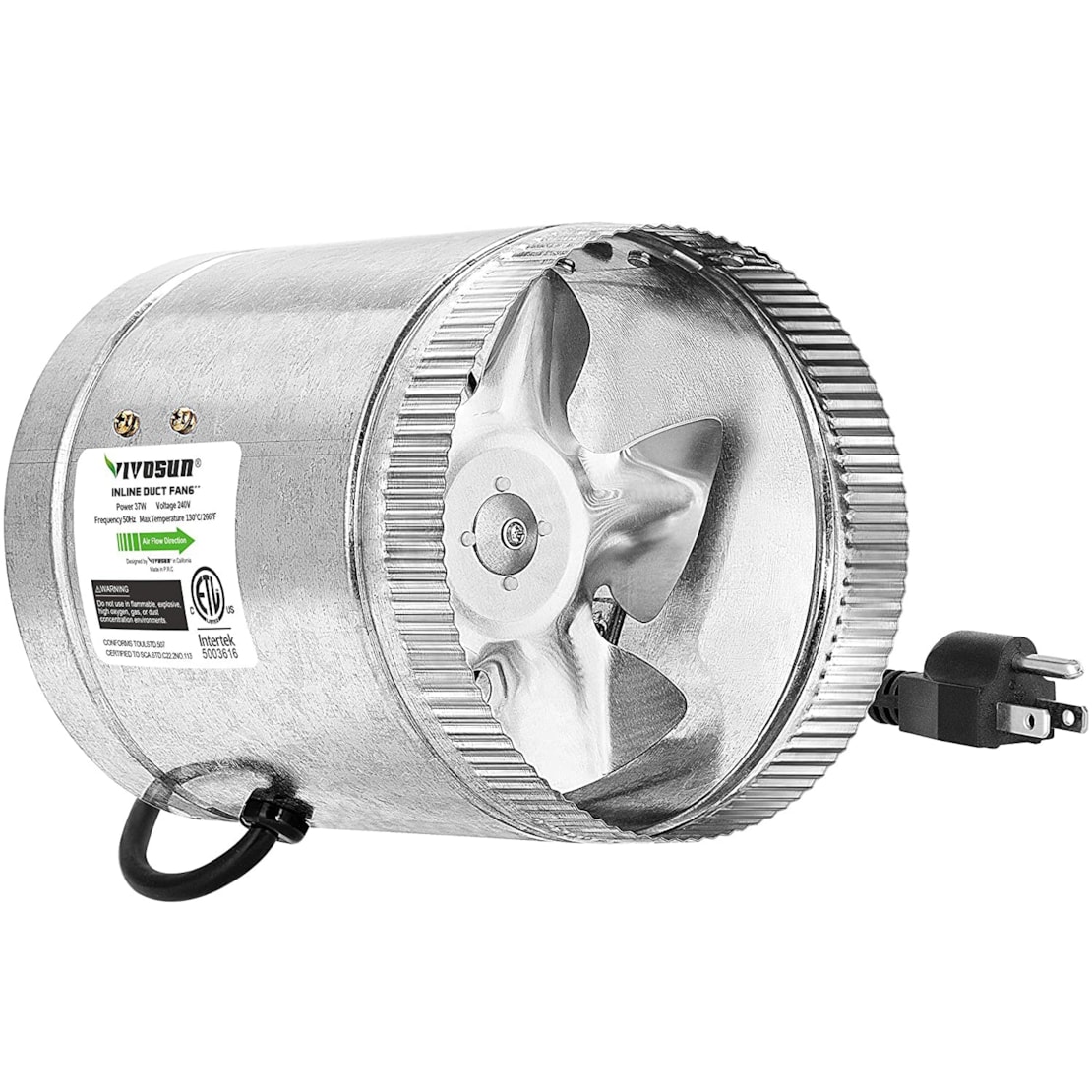 VIVOSUN 6-Inch 240 CFM Inline Duct Fan