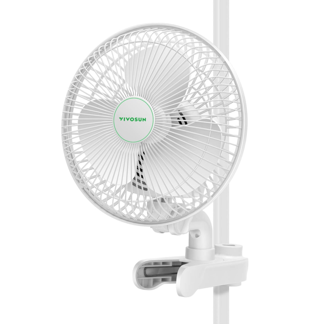 VIVOSUN AeroWave A6 Patented Clip-On Fan with 2-Speed Adjustment, Horizontal Vertical Oscillation, White