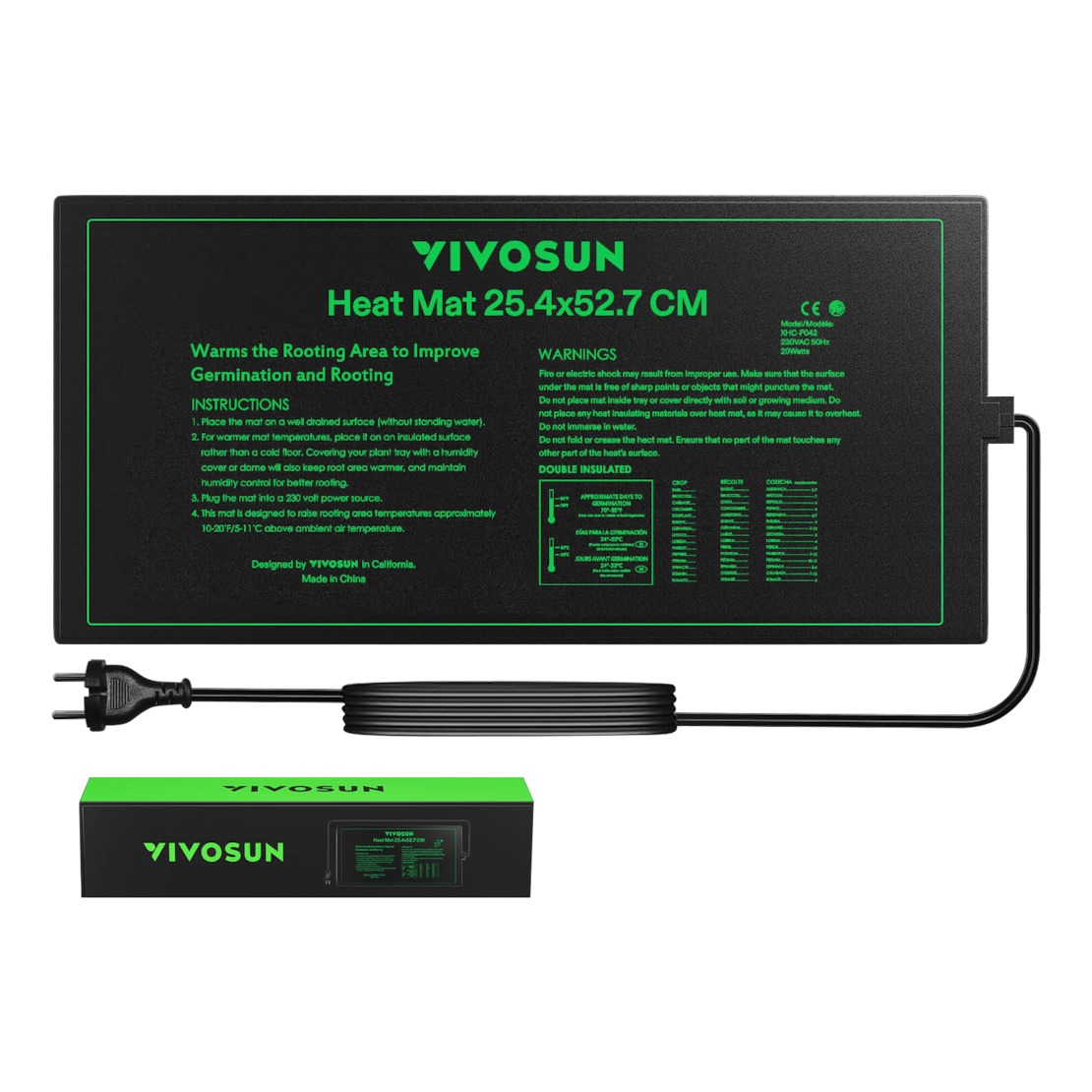 25x53 cm Robuste wasserdichte Anzucht-Heizmatte für Setzlinge, warme hydroponische Wärmematte