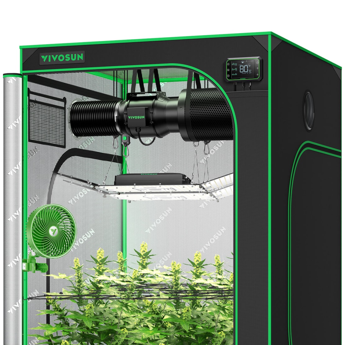 Smart Grow Tent Kit GIY-SGS-44 4x4, 4-Plant Complete System, with WiFi ...