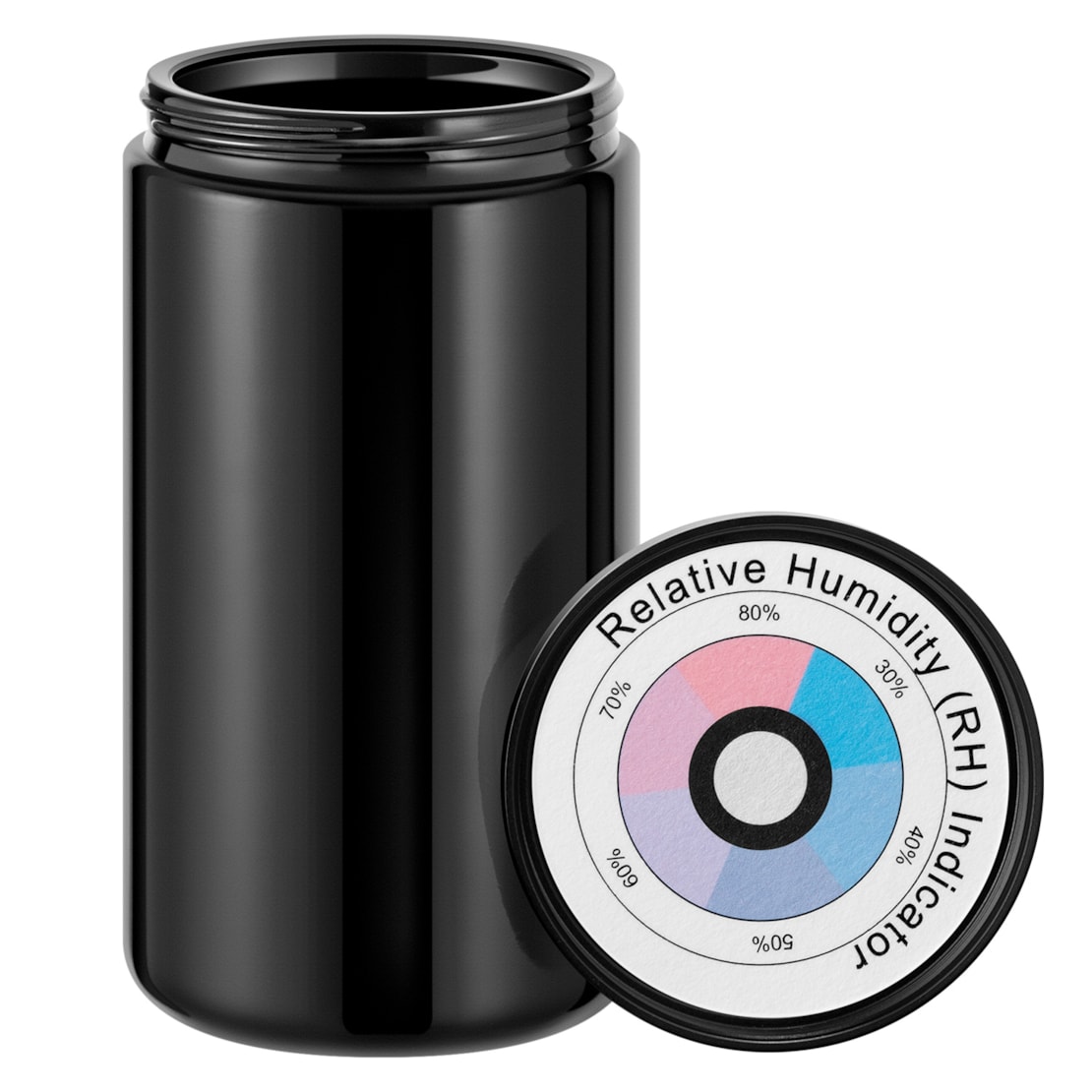 VIVOSUN Storage Jar with Humidity Pack and Humidity Indicator Card, 500ML