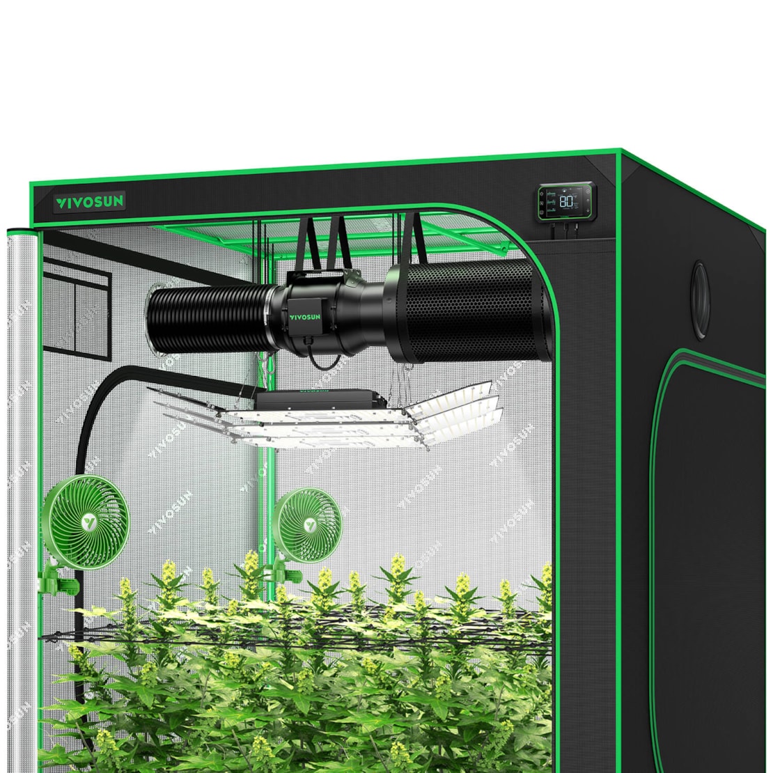 Smart Grow Tent Kit GIY-SGS-55 5x5, 6-Plant Complete System, with WiFi ...