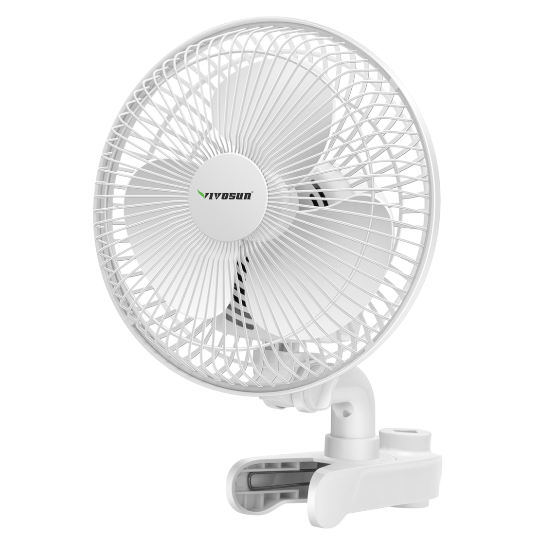 VIVOSUN AeroWave A6 Patented Clip-On Fan with 2-Speed Adjustment - White