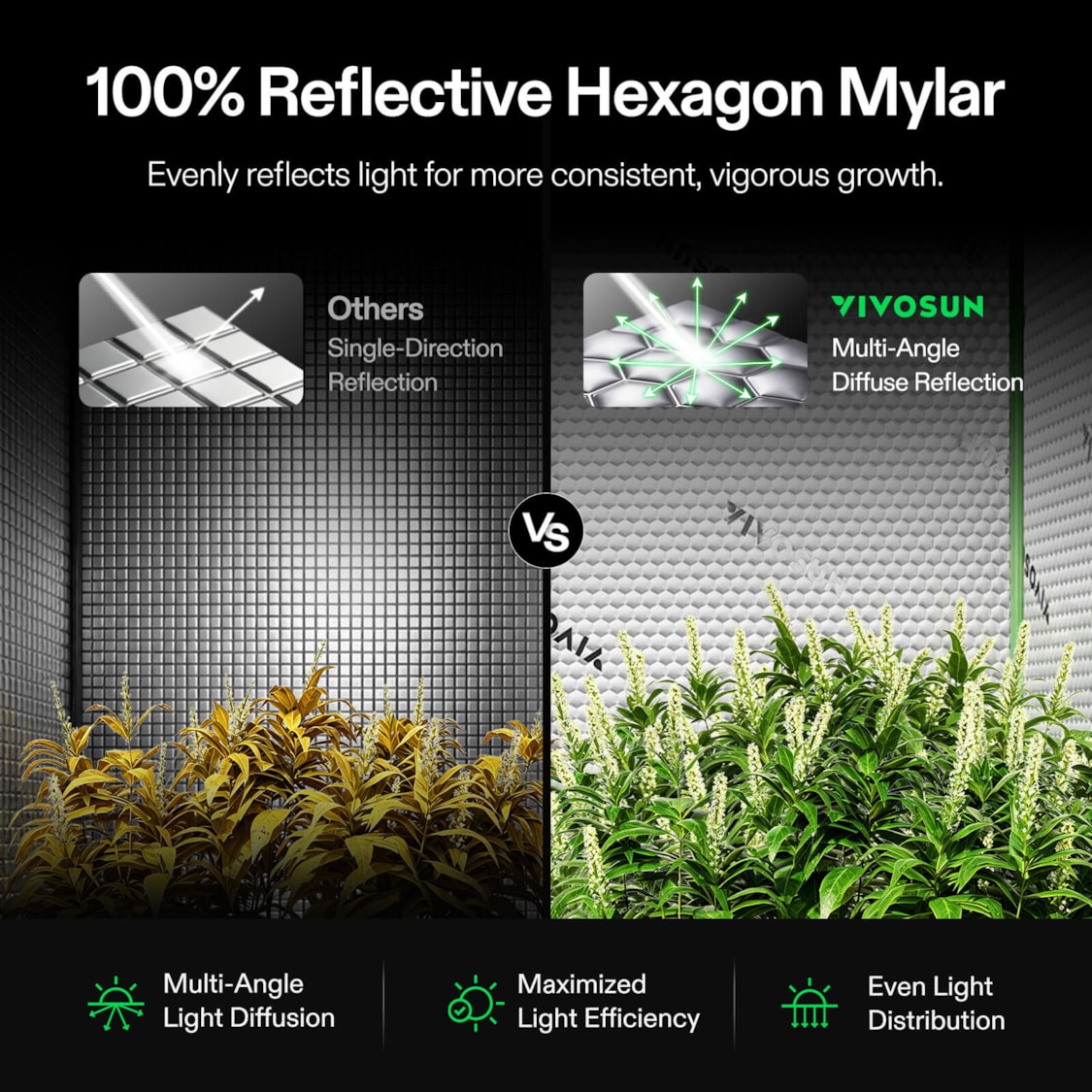 4x2 Grow Tent – 1680D Oxford, Hexagon Mylar | VIVOSUN