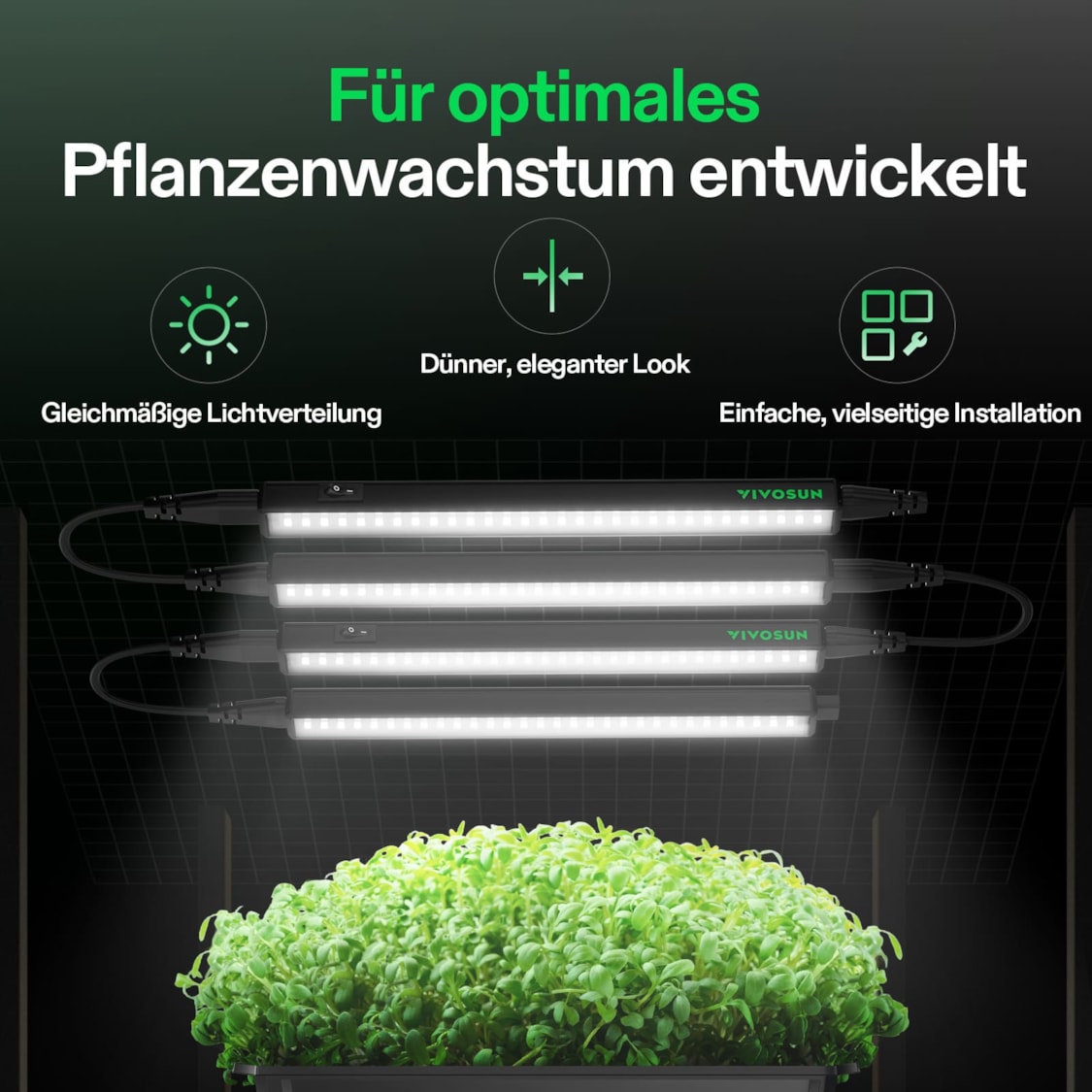 T5 Grow Lights for Indoor Plants, 5000K Full Spectrum 28W (4 x 7W