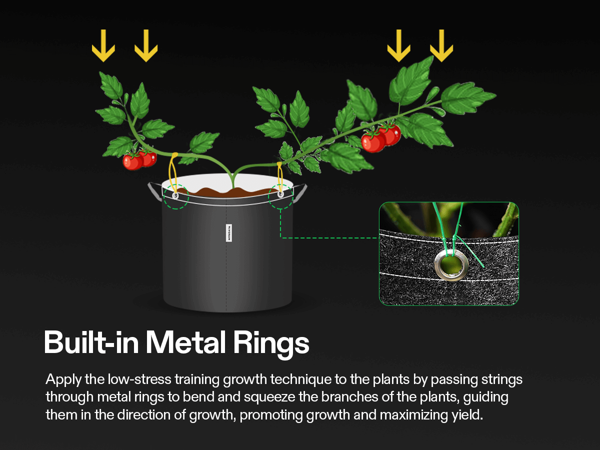 5 * Plantenzakken, Ademende Premium Non-woven Stoffen Pot 5 Gallon Kweekzakken Met Handvatten Die Compatibel Zijn Met Baggeren En Tuinbeplanting Milieuvriendelijk Gar