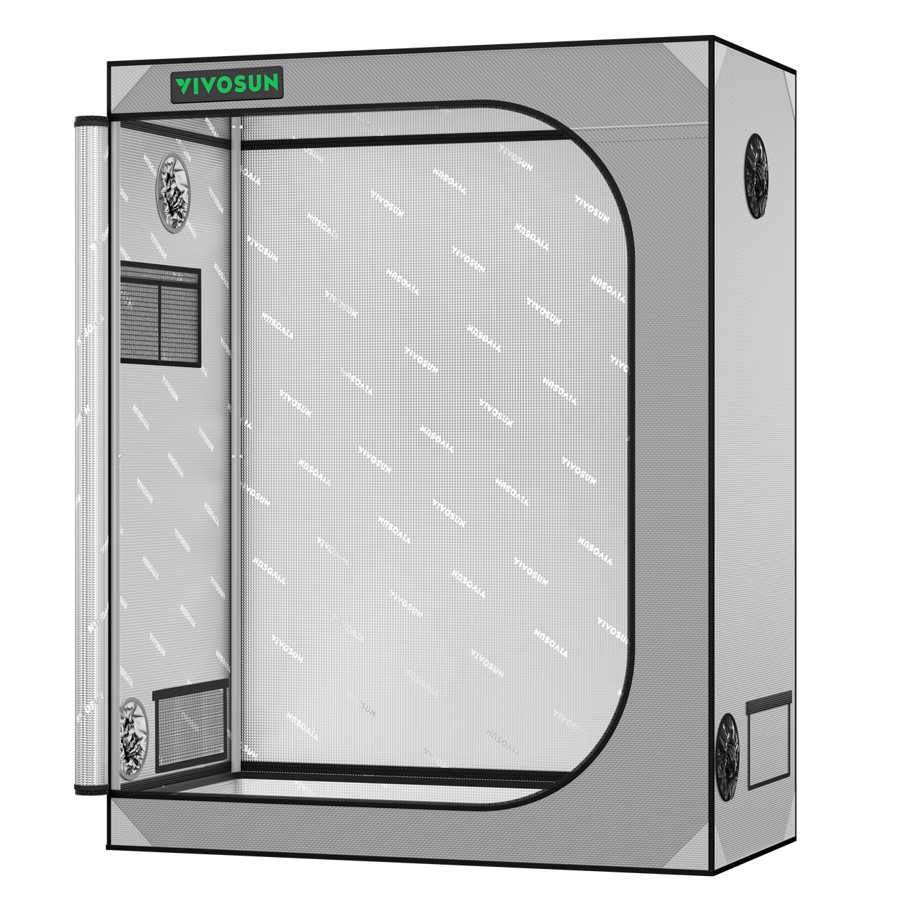 VIVOSUN Gray 4x4 Grow Tent, VST-G448 Upgraded Professional Mylar Hydroponic  Tent 48 x 48 x 80