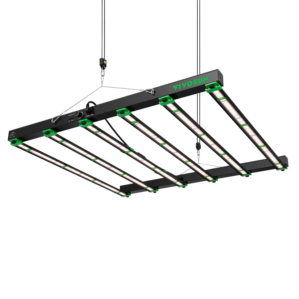 VSFD6500 Full Spectrum LED Grow Light Bar 650W, Detachable Design with 6 Dimming Option, 4 x 4 Ft. Coverage