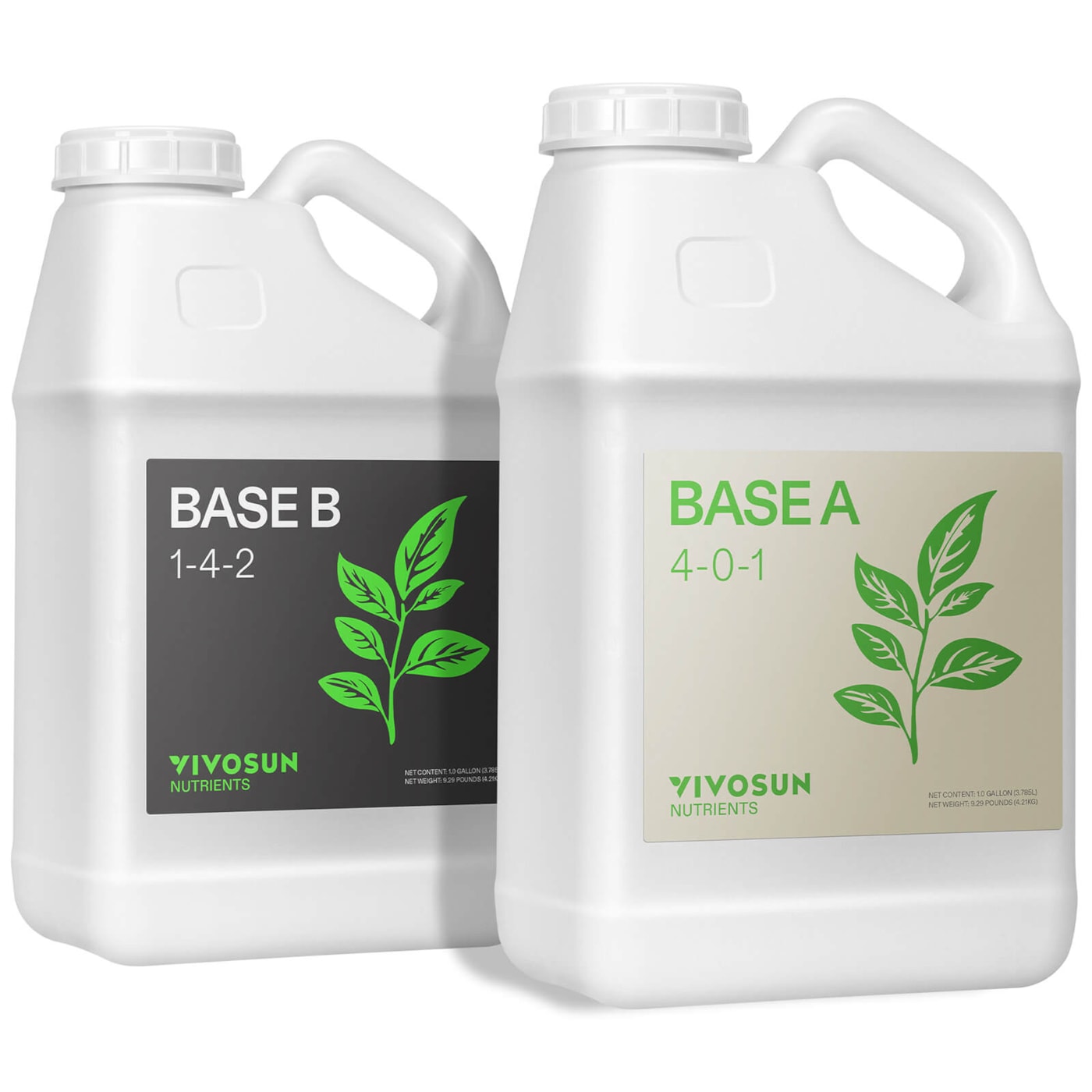 Nutrients Base A & B Bundle, Liquid Fertilizer Supports Vegetative and Flowering Stage, 1 Gallon Each
