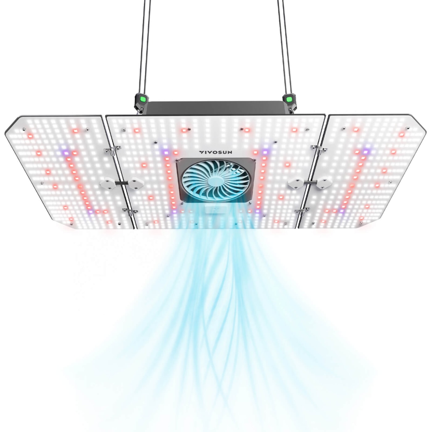 AeroLight 240W LED Grow Light, Indoor Plant Light with Circulation Fan for Grow Tent Cooling Ventilation, Tunable Full Spectrum, Support App Control, GrowHub Compatible, 4x2ft Coverage