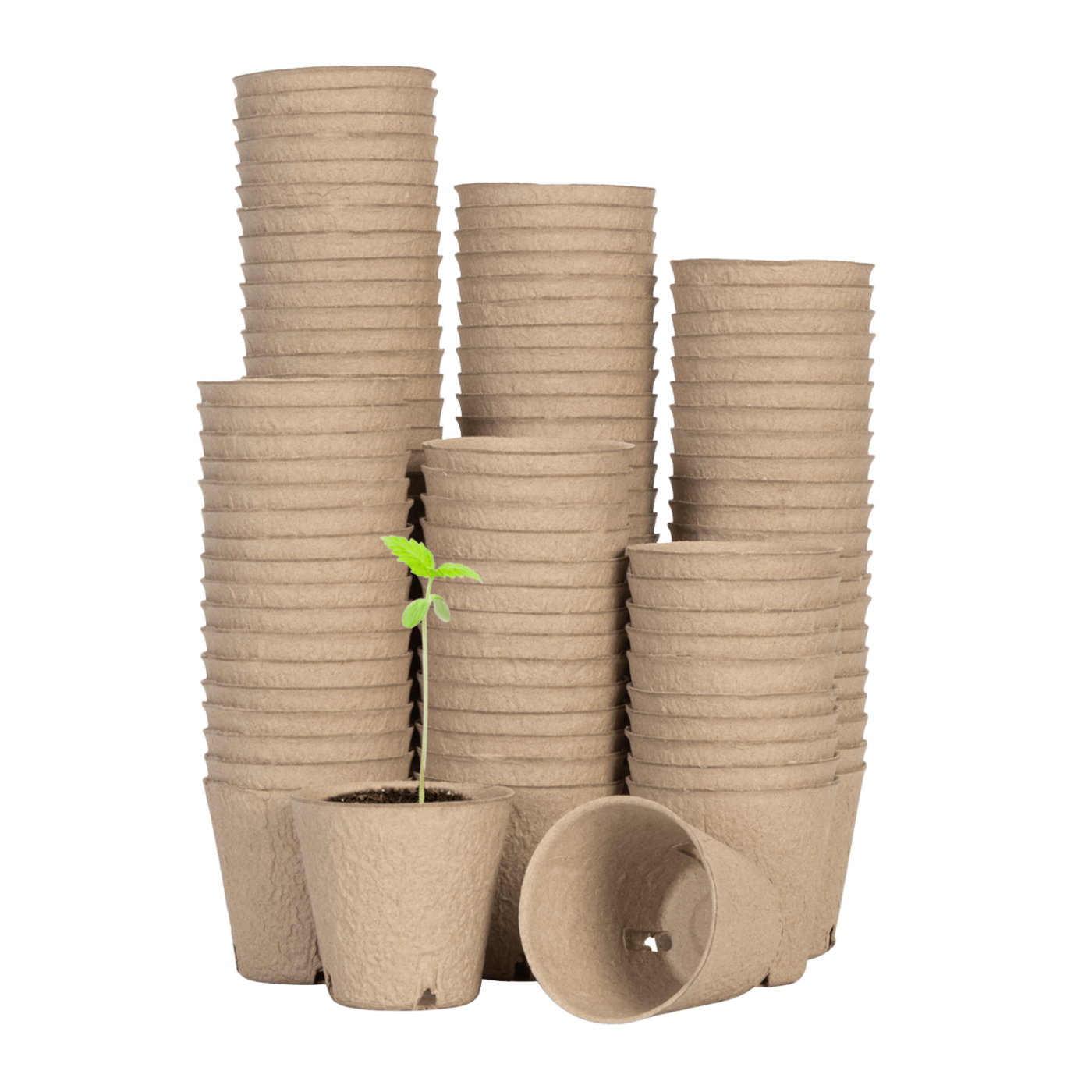 Peat Pots, 120 Packs 3.15-Inch Seed Starting Pots with Drainage Holes