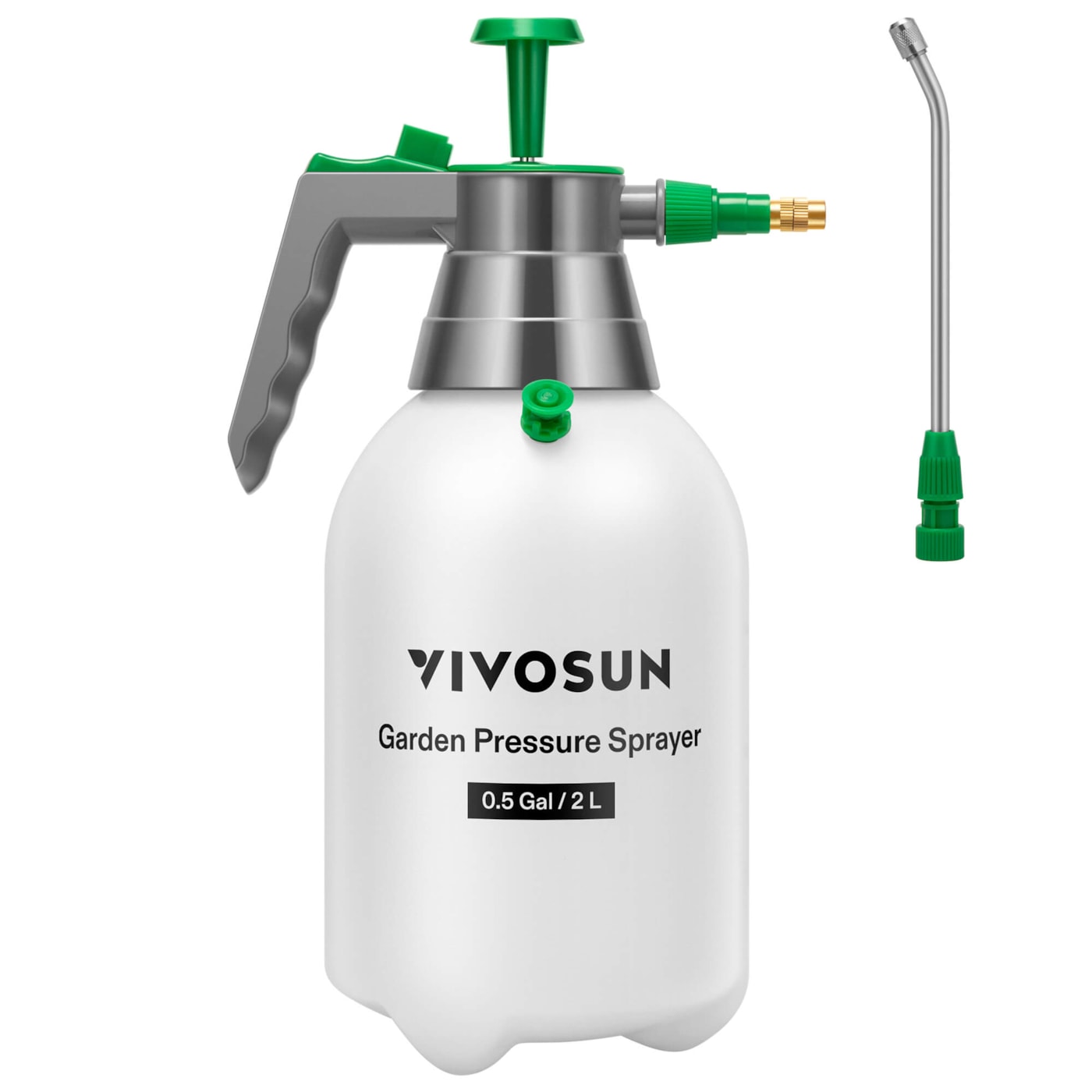 0.5Gal Handheld Garden Sprayer, 2L Pump Sprayer, 68 Oz Water Spray Bottle with Safety Valve