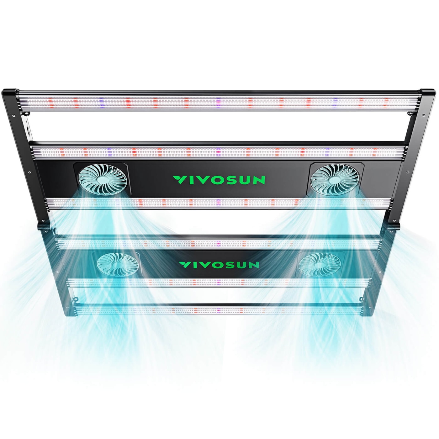 AeroLight 550W LED Grow Light, Indoor Plant Light Bars with Circulation Fan for Grow Tent Cooling Ventilation, Tunable Full Spectrum, Support App Control, GrowHub Compatible, 4x4ft Coverage