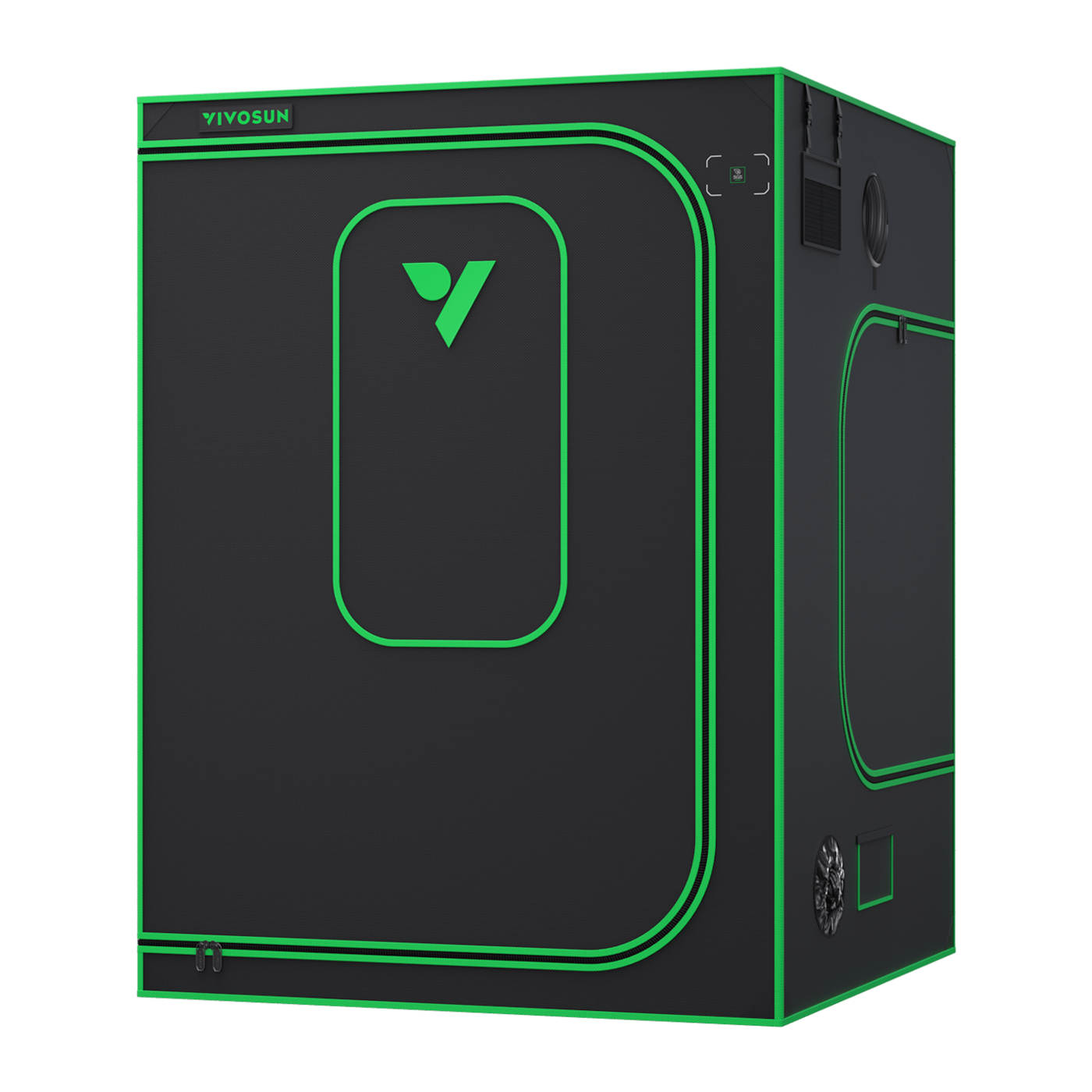 Growbox Pro 150x150x200cm P558, für 6-10 Pflanzen, großes Frontfenster, für den Indoor-Pflanzenanbau