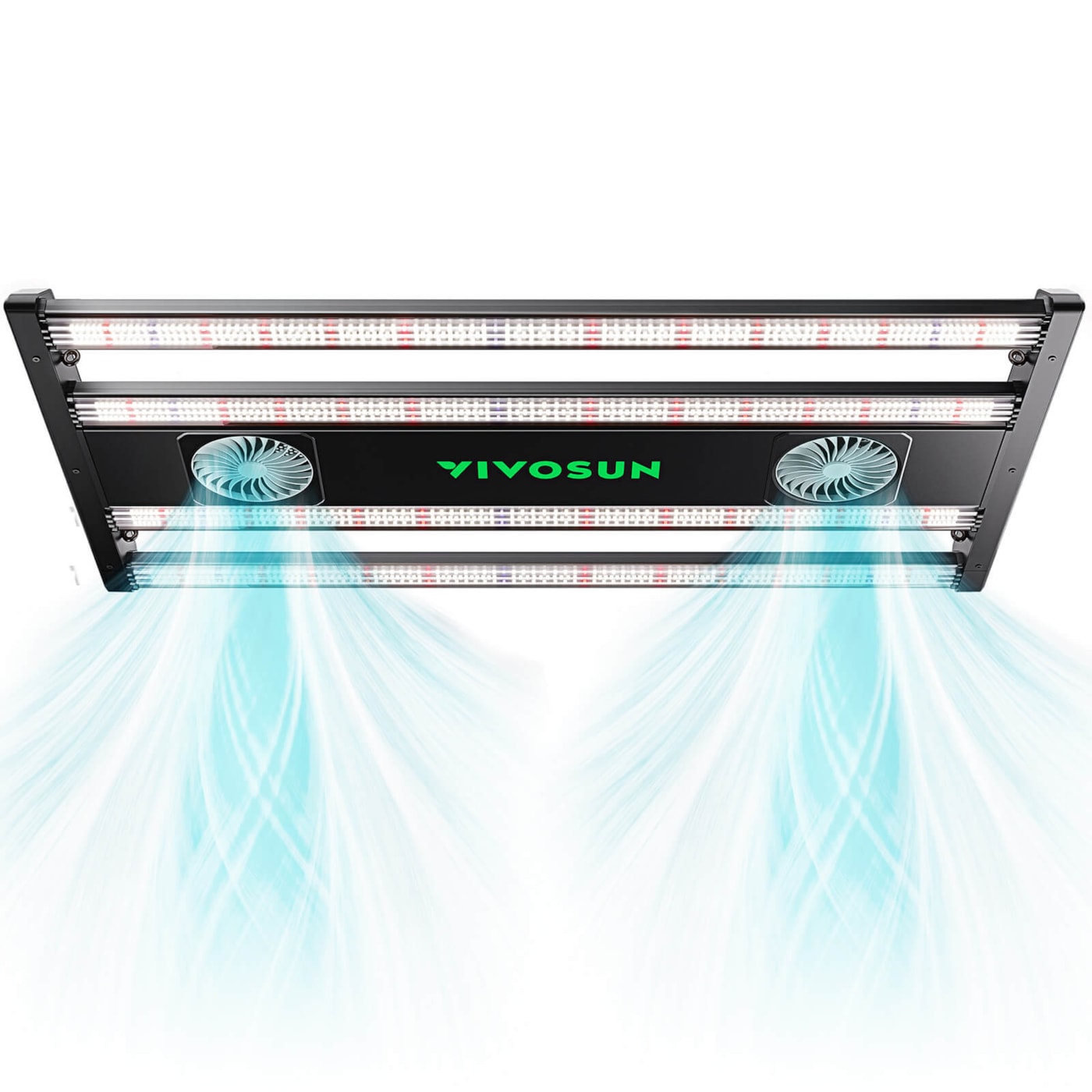 AeroLight 320W LED Grow Light, Indoor Plant Light Bars with Circulation Fan for Grow Tent Cooling Ventilation, Tunable Full Spectrum, Support App Control, GrowHub Compatible, 4x2ft Coverage