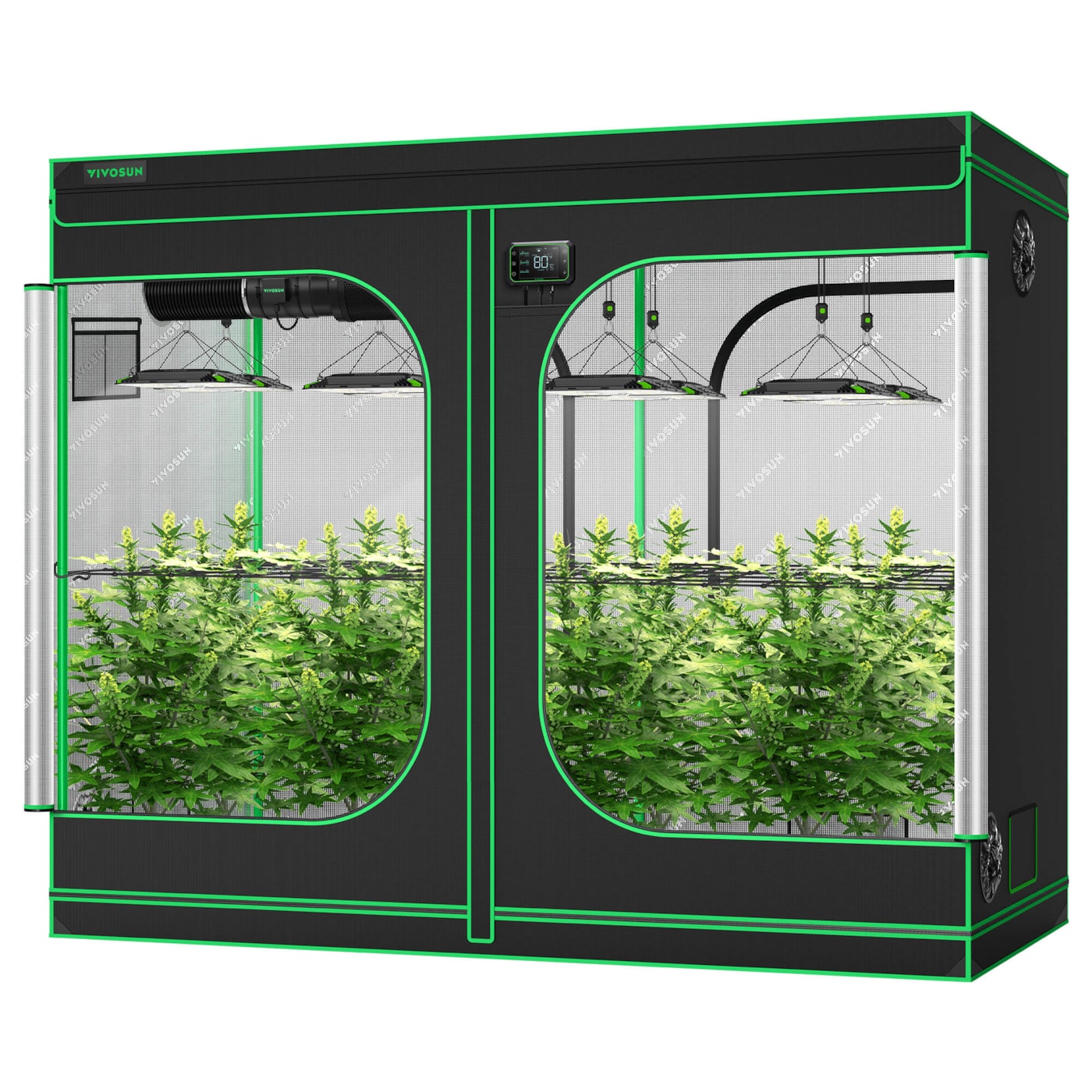 Smart Grow Tent Kit GIYSGS84 Pro 4x8, 8Plant Complete System, with