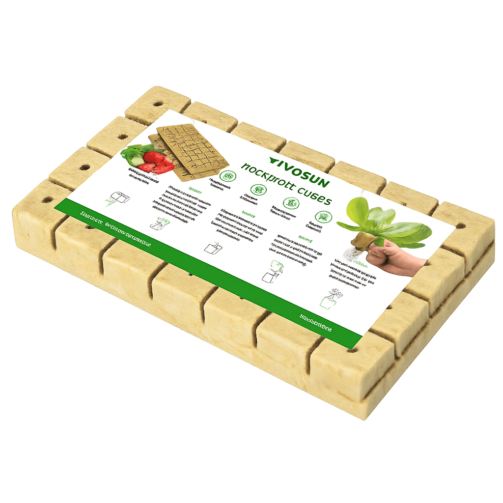 4 cm Steinwoll-Anzuchtwürfel, 1 Platte mit 28 Stück