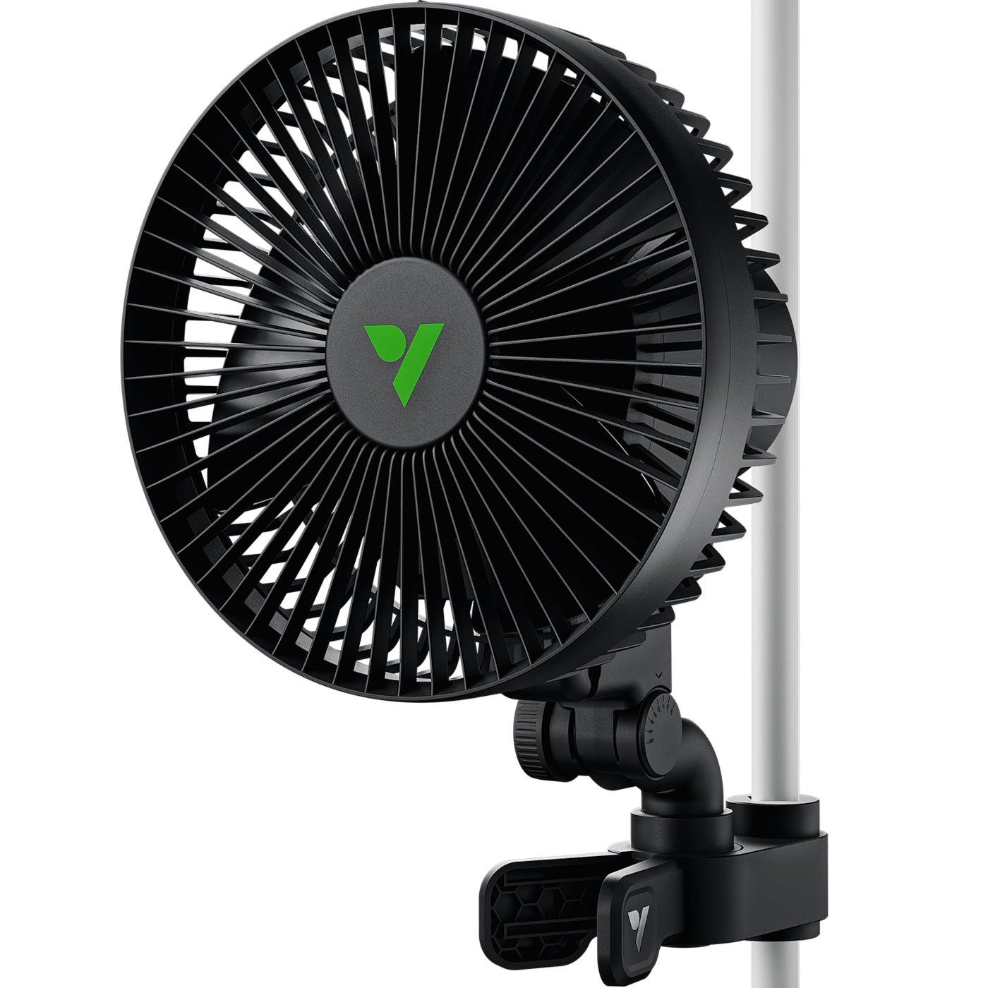 AeroWave A6 Grow Tent Clip Fan, 6" Auto Oscillating Fan with AC Motor, for Hydroponic Ventilation, Black, 1-Pack