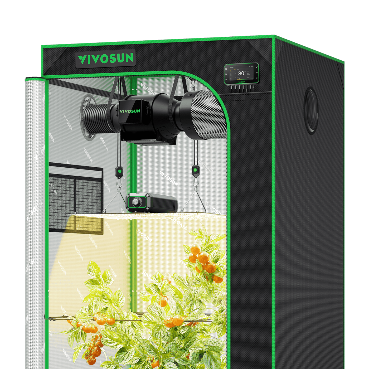 CLEARANCE | Smart Grow Tent Kit, 2.7 × 2.7ft 2-Plant System, WiFi-Integrated Automatic Grow System with Full Spectrum LED Grow Light, Efficient Ventilation System with GrowHub E42A+ Controller