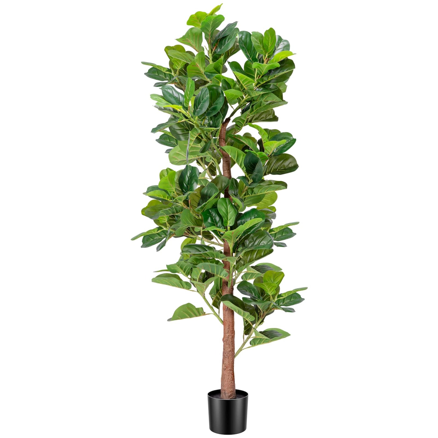 VIVOSUN 6 ft. Artificial Fiddle Leaf Fig Tree, with Adjustable Branches, Faux Tree Potted Plant Fake Plant for Indoor or Outdoor Modern Decor for Home, Office and Balcony