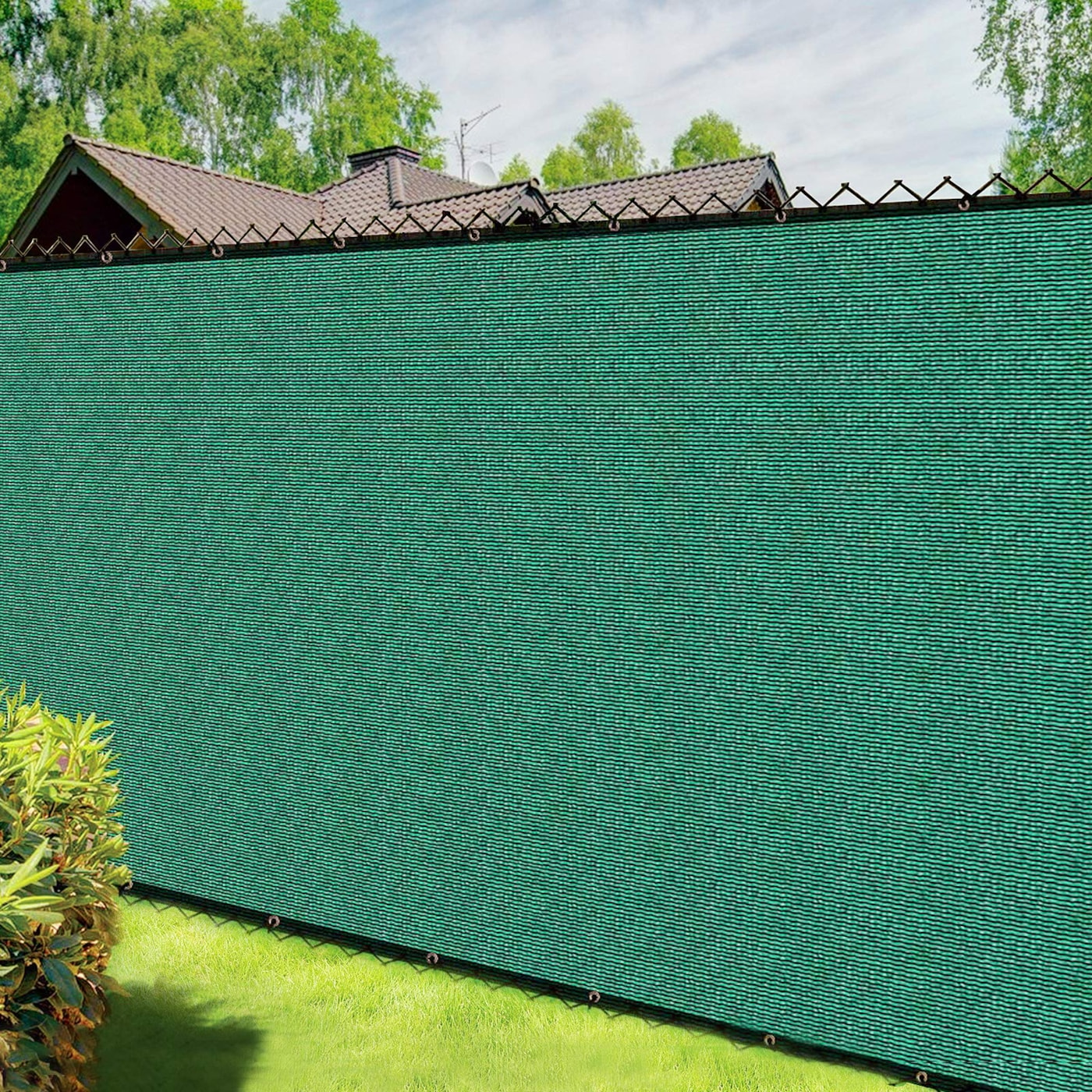 VIVOSUN 4' x 50' Green Fence Privacy Screen Heavy Duty Fencing Mesh Shade Net with Bindings and Grommets for Outdoor Yard Wall Garden Backyard