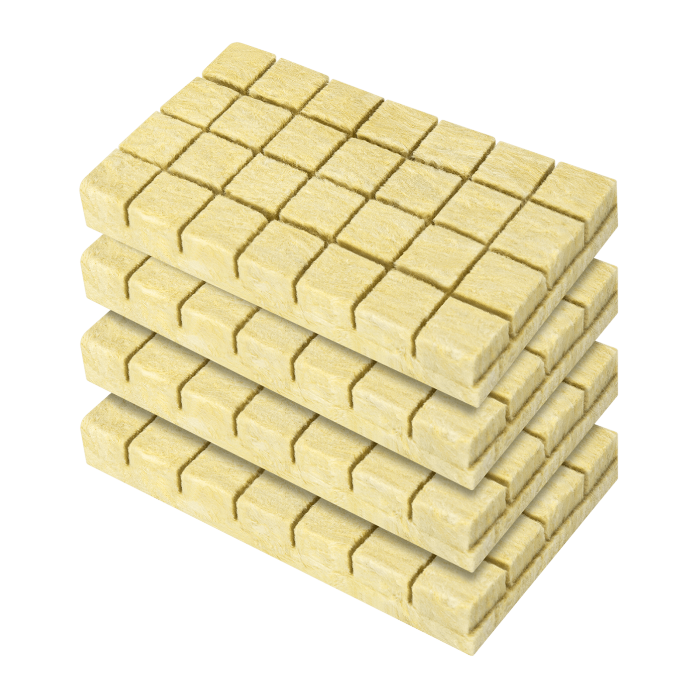 1.6" Rockwool Grow Cubes, 4 Sheets of 112 Plugs