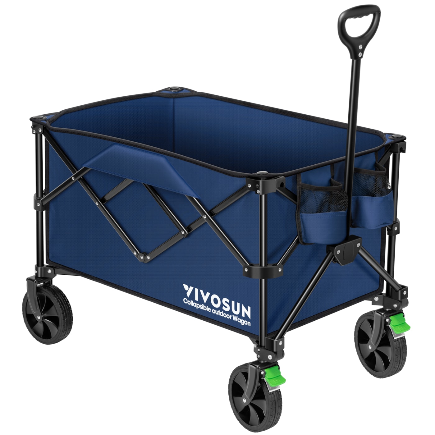 Heavy Duty Collapsible Folding Wagon, Blue