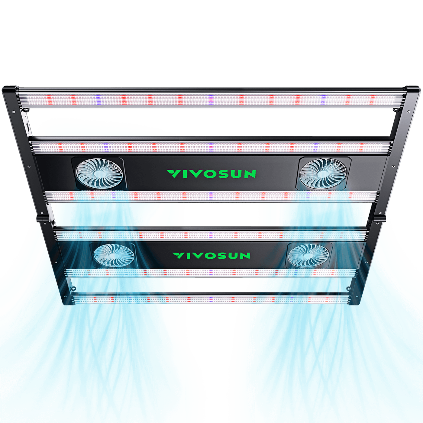 AeroLight 550W LED Grow Light, Indoor Plant Light Bars with Circulation Fan for Grow Tent Cooling Ventilation, Tunable Full Spectrum, Support App Control, GrowHub Compatible, 4x4ft Coverage