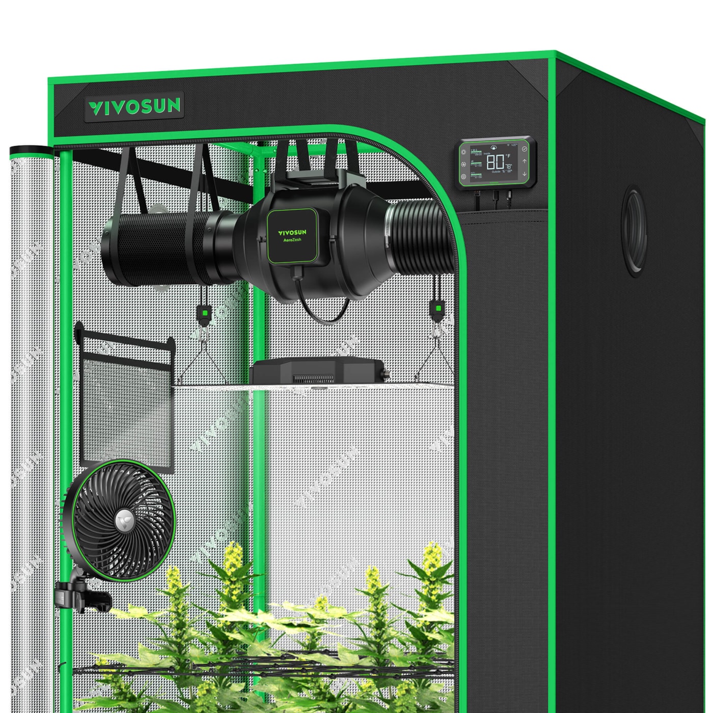 VIVOSUN GIY-B33 2-Plant Smart Grow Tent Kit with VS2000 LED Grow Light ...