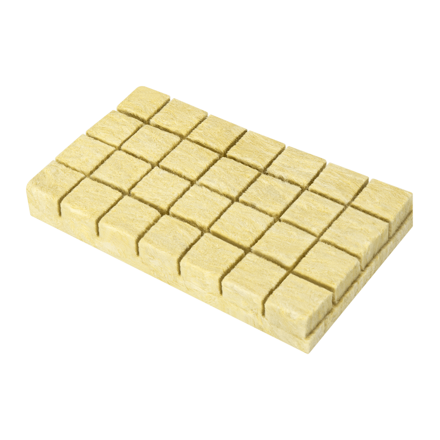 1.6" Rockwool  Grow Cubes, 1 sheet of 28 Plugs