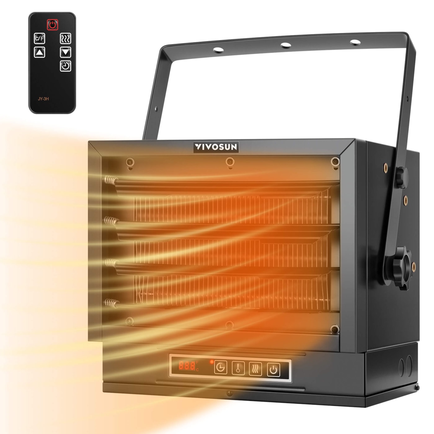 8500W Garage Heater, 240V Electric Garage Heater with 3 Modes, Digital ...
