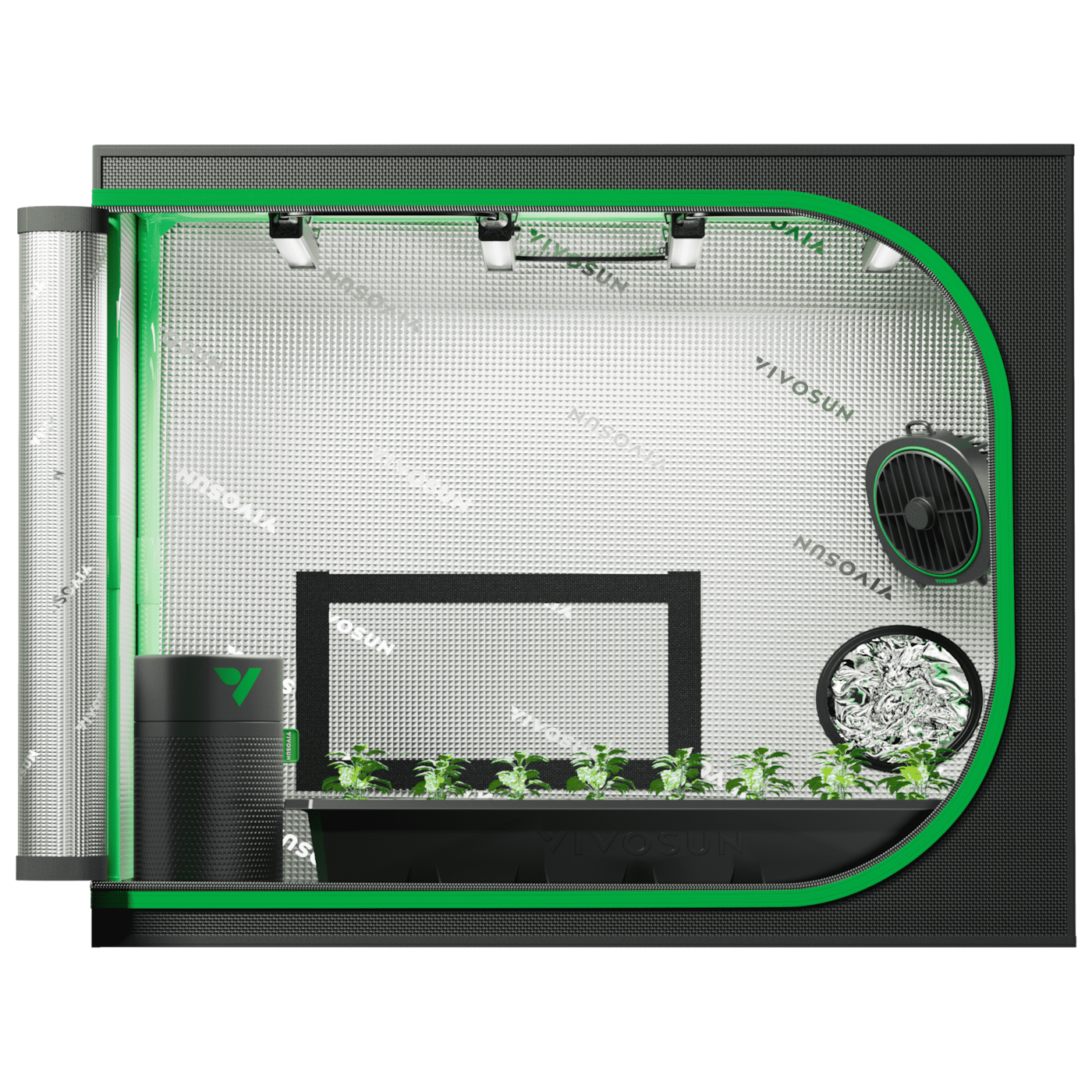 Clone Tent Kit with GrowHub A22 Controller, T5 Full-Spectrum Grow Light, Seed Starter Kits, for Indoor Plant Germination, 24" x 16" x 20"