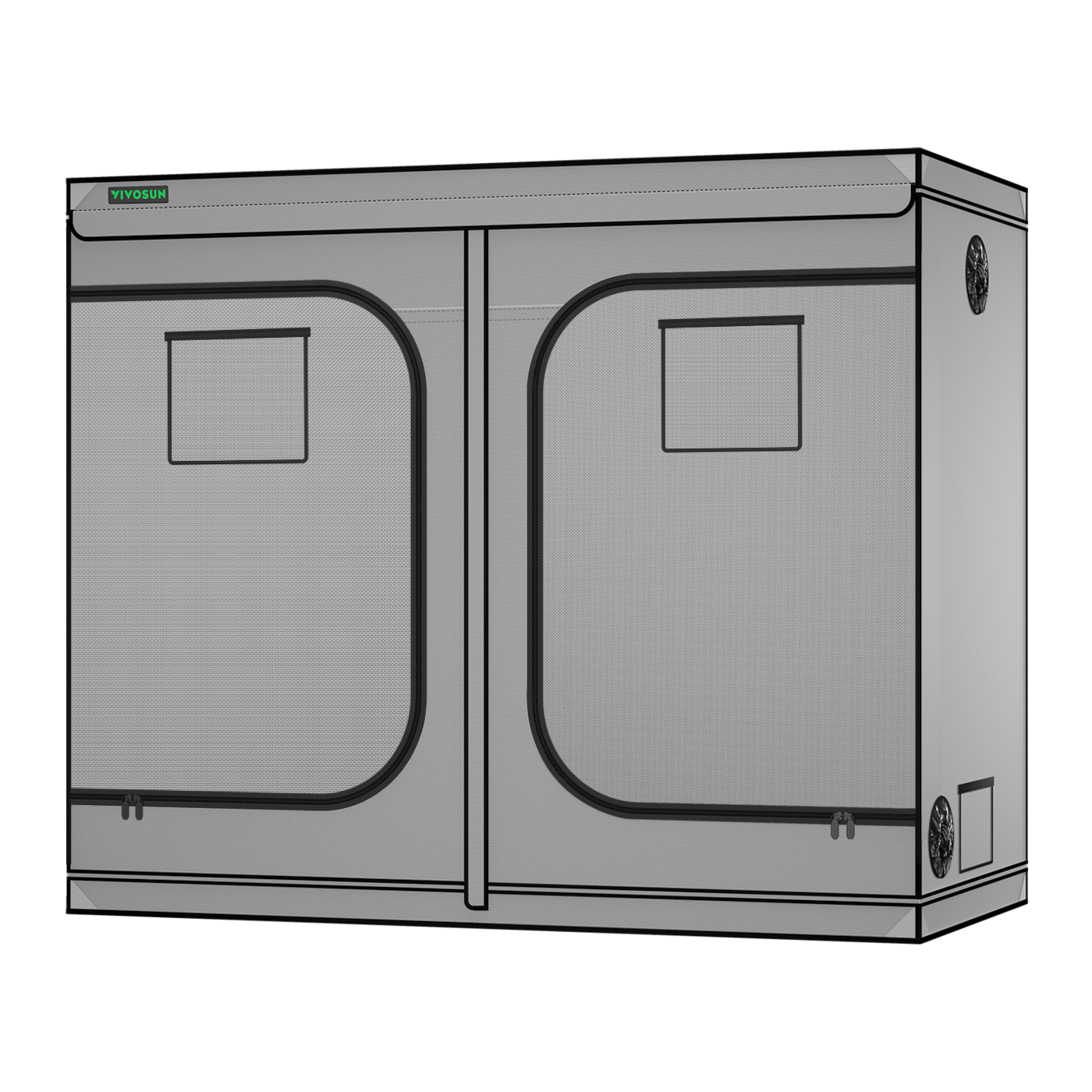 Gray Grow Tent 4x8 G848, 8-16 Plants Use, High Reflective Mylar, 48″ x 96″ x 80″, For Indoor Plants Growing