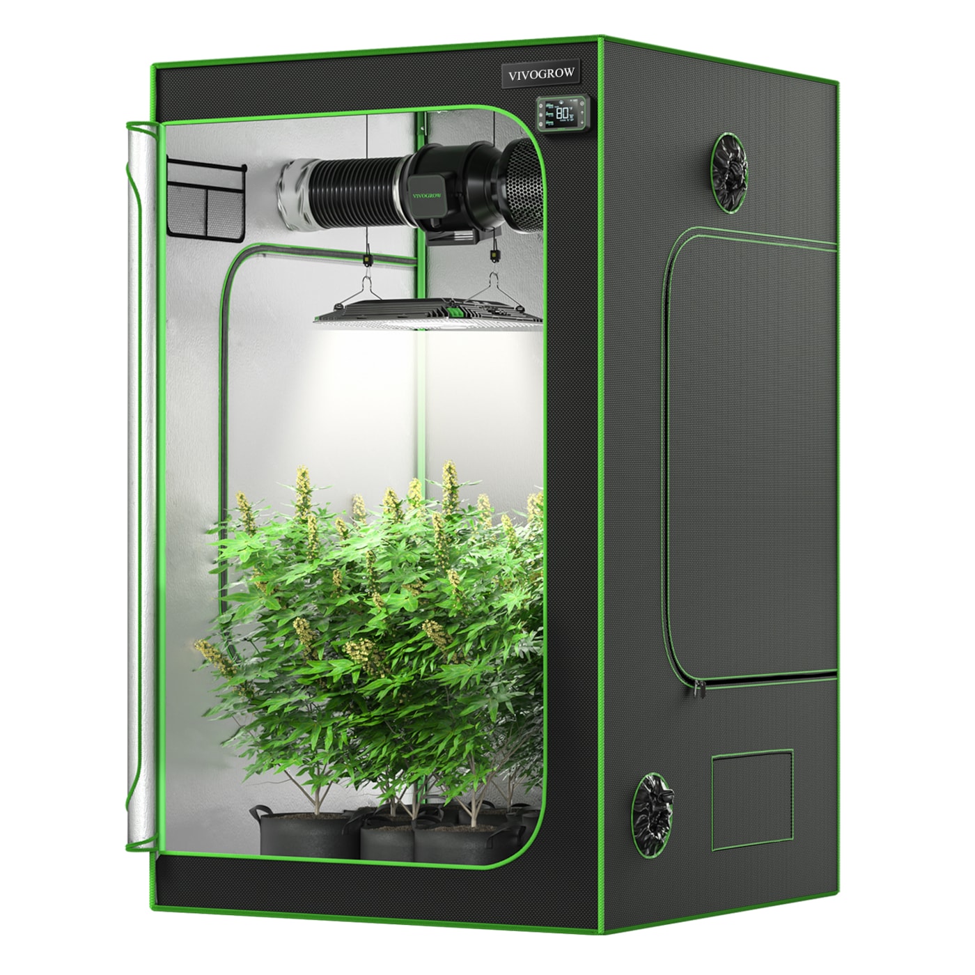 VIVOGROW Standard 4x4 Grow Tent for VS4000/VSF4300, 48" x 48" x 80"