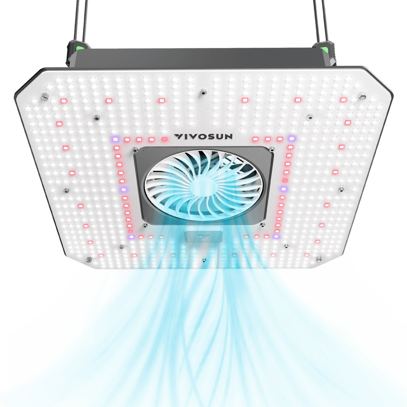 AeroLight 180W LED Grow Light, Indoor Plant Light with Circulation Fan for Grow Tent Cooling Ventilation, Tunable Full Spectrum, Support App Control, GrowHub Compatible, 2.7x2.7ft Coverage