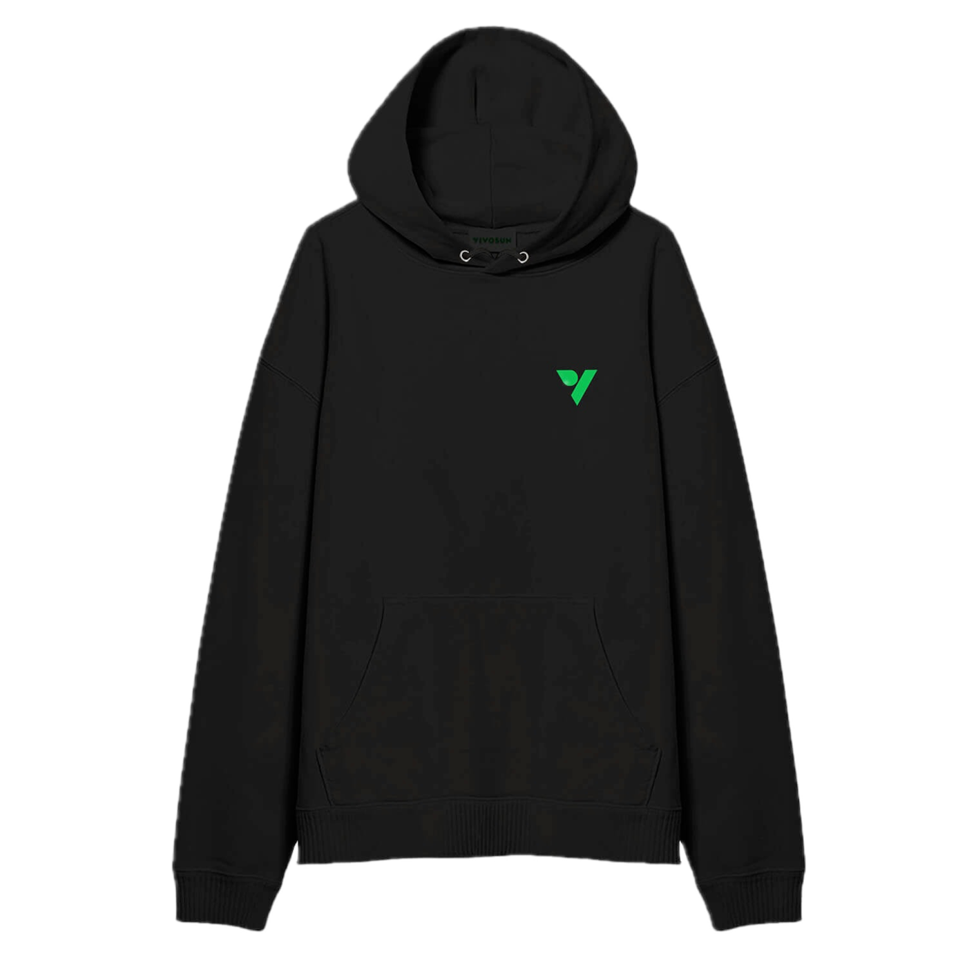 Vivosun Hoodie M, Pocket Design, Letter Graphic with V Slogan, Black