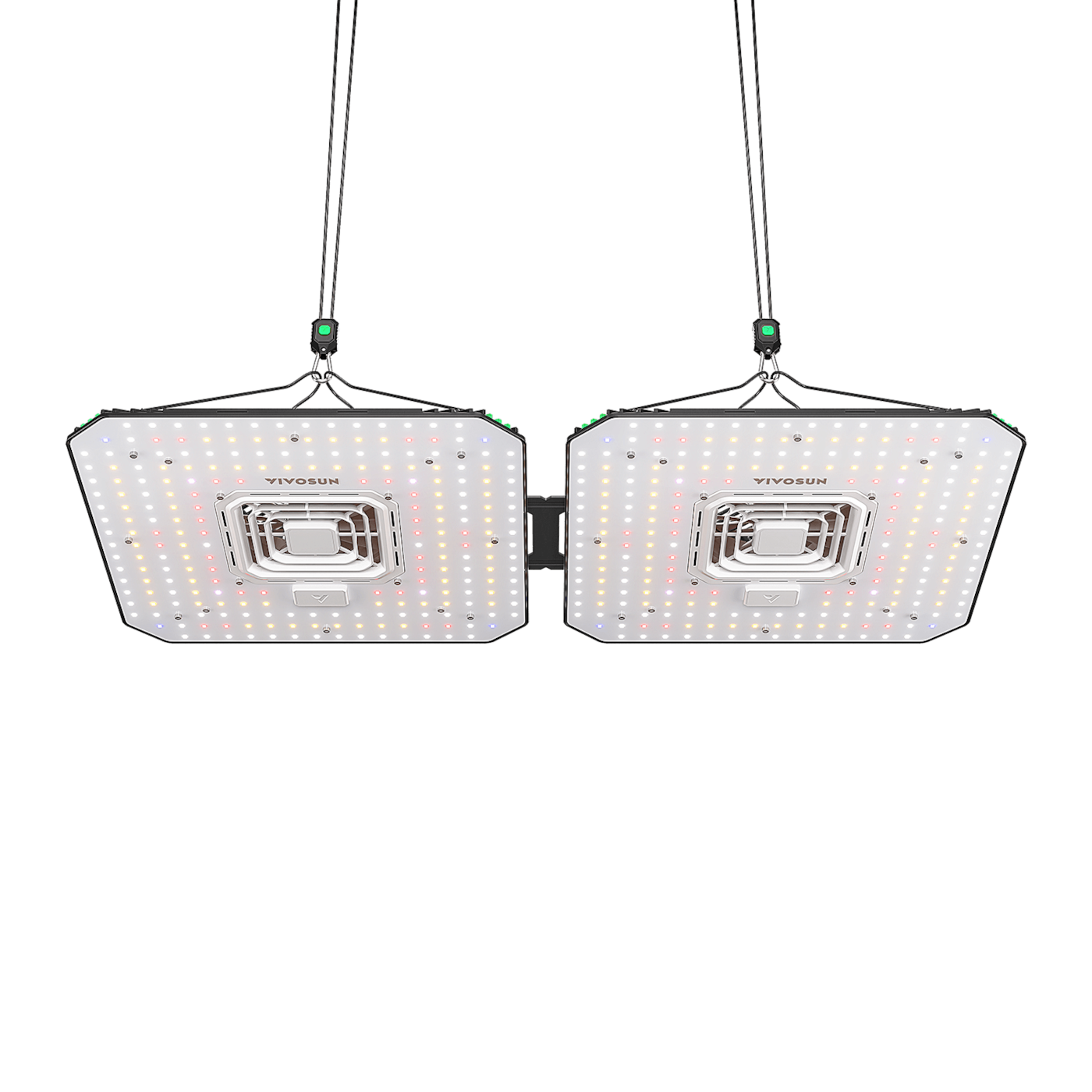 2 Pack AeroLight A100 Tunable Spectrum LED Grow Light 100W, with Integrated Circulation Fan, Compatible with APP, 4 x 2 Ft. Coverage