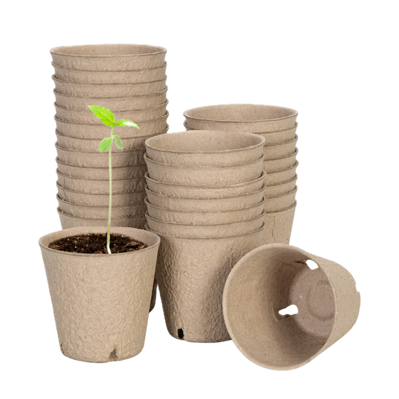 Peat Pots, 30 Packs 3.15Inch Seed Starting Pots with Drainage Holes