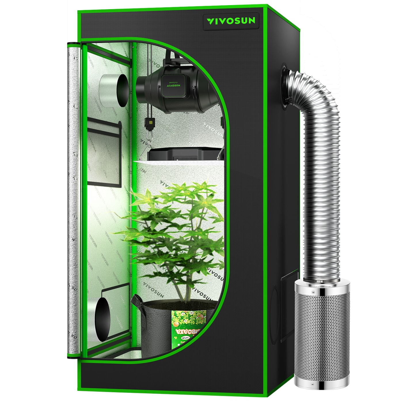 VIVOSUN 2x2 Grow Tent, 24"x24"x36" Indoor Grow Tent