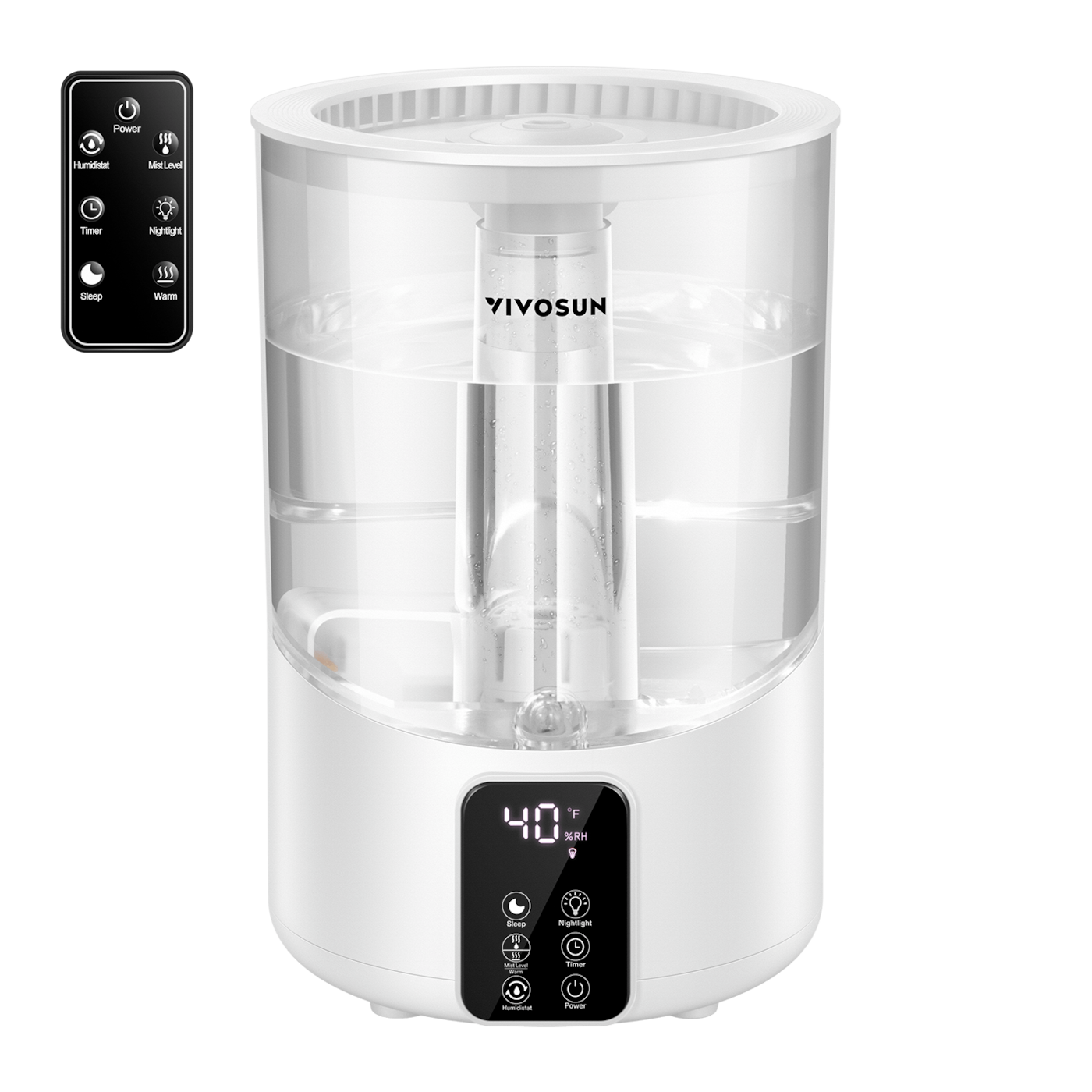 4L 2-in-1 Top Fill Cool & Warm Mist Air Humidifier