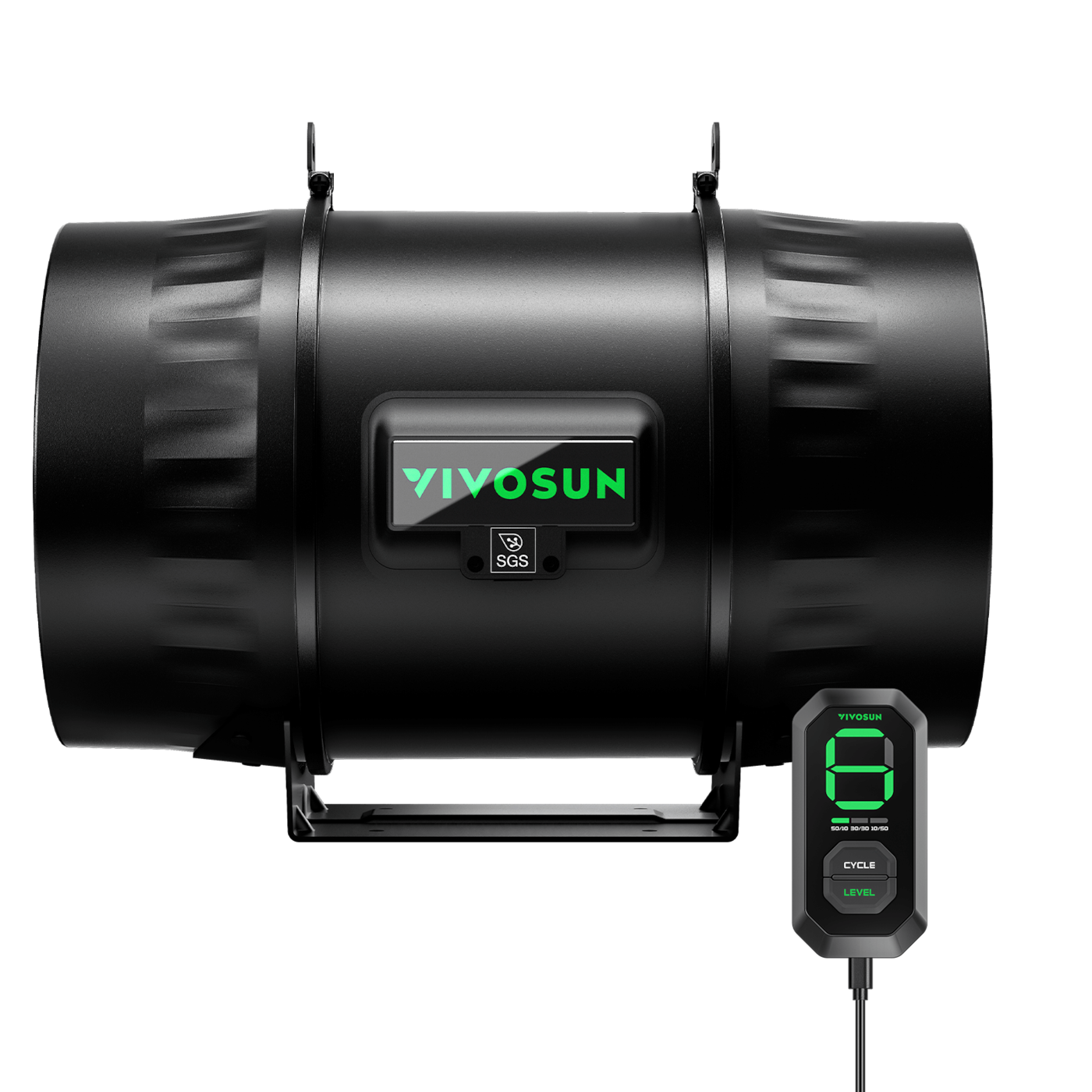 AeroZesh T8 Rohrventilator mit E12 Drehzahlregler, PWM-gesteuerter EC-Lüfter für Growzelt-Belüftung