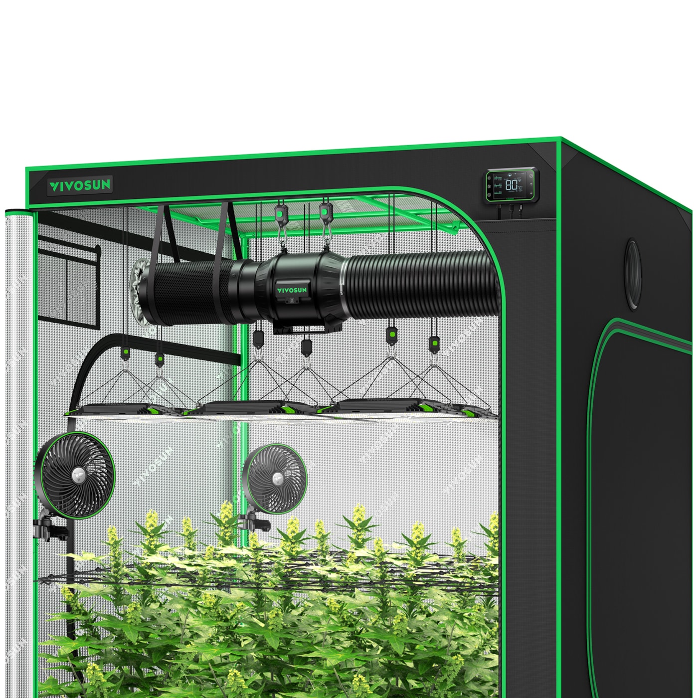 Smart Grow Tent Kit GIY-SGS-55 Pro 5x5, 6-Plant Complete System, with ...