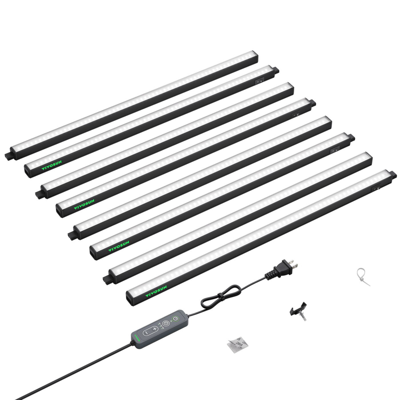 T5 Grow Lights for Indoor Plants, 5000K Full Spectrum 120W (8 x 15W), 2FT LED Plant Light Strip with Timer & Dimming Controller for Seed Starting, 8-Pack