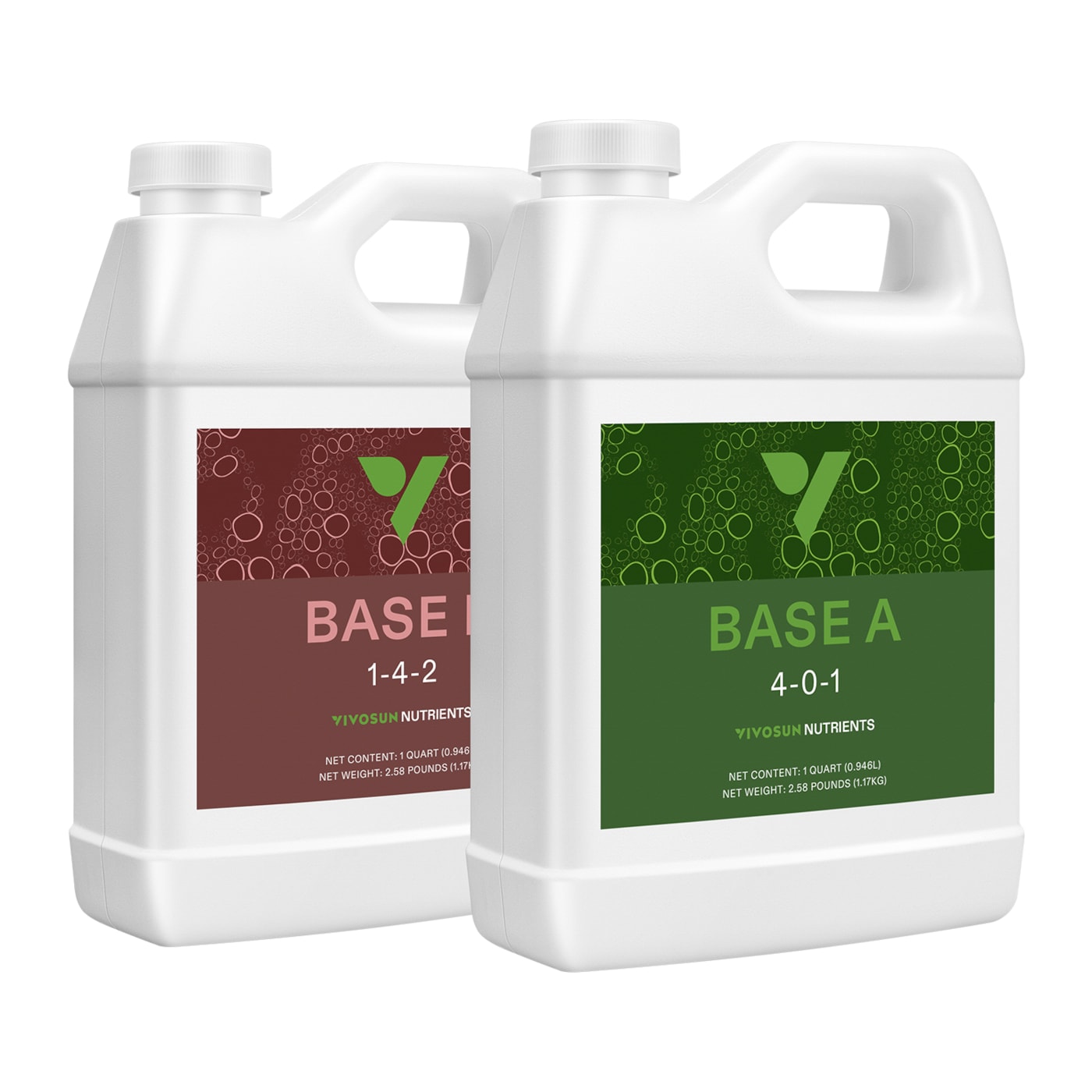 Vivosun Nutrients Base A & B Bundle, Liquid Fertilizer Supports ...