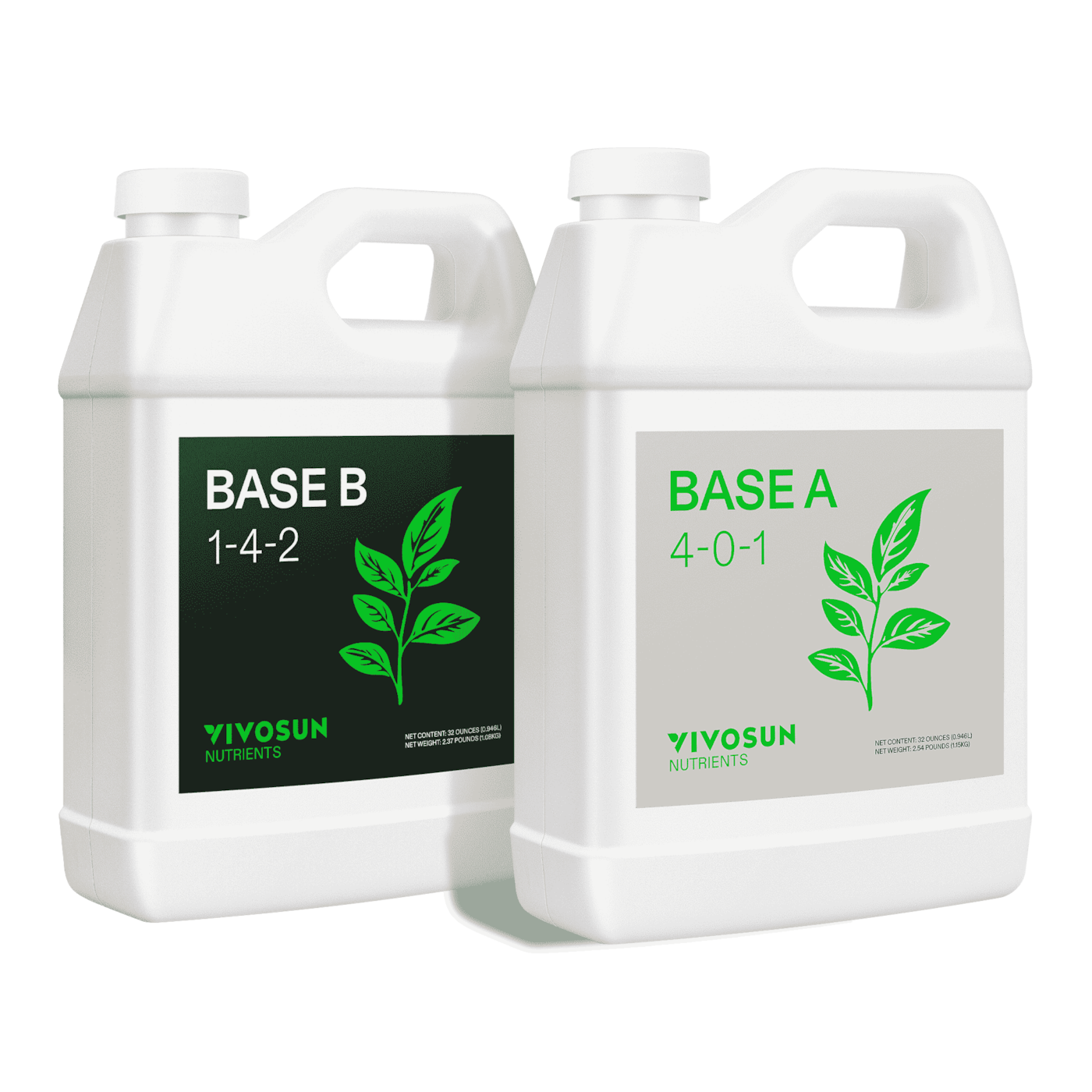 Nutrients Base A & B Bundle, Liquid Fertilizer Supports Vegetative and Flowering Stage