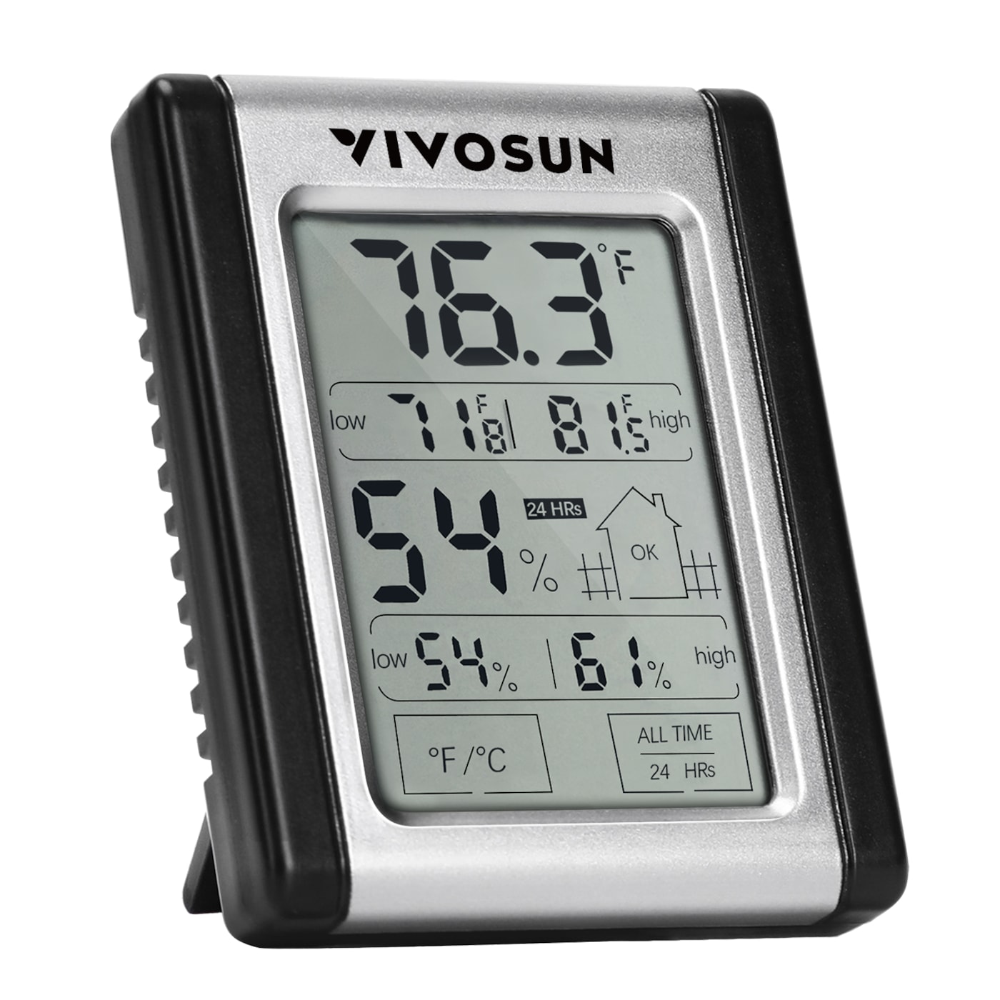 VIVOSUN Digital Indoor Thermometer & Hygrometer with Humidity Guage 1-Pack