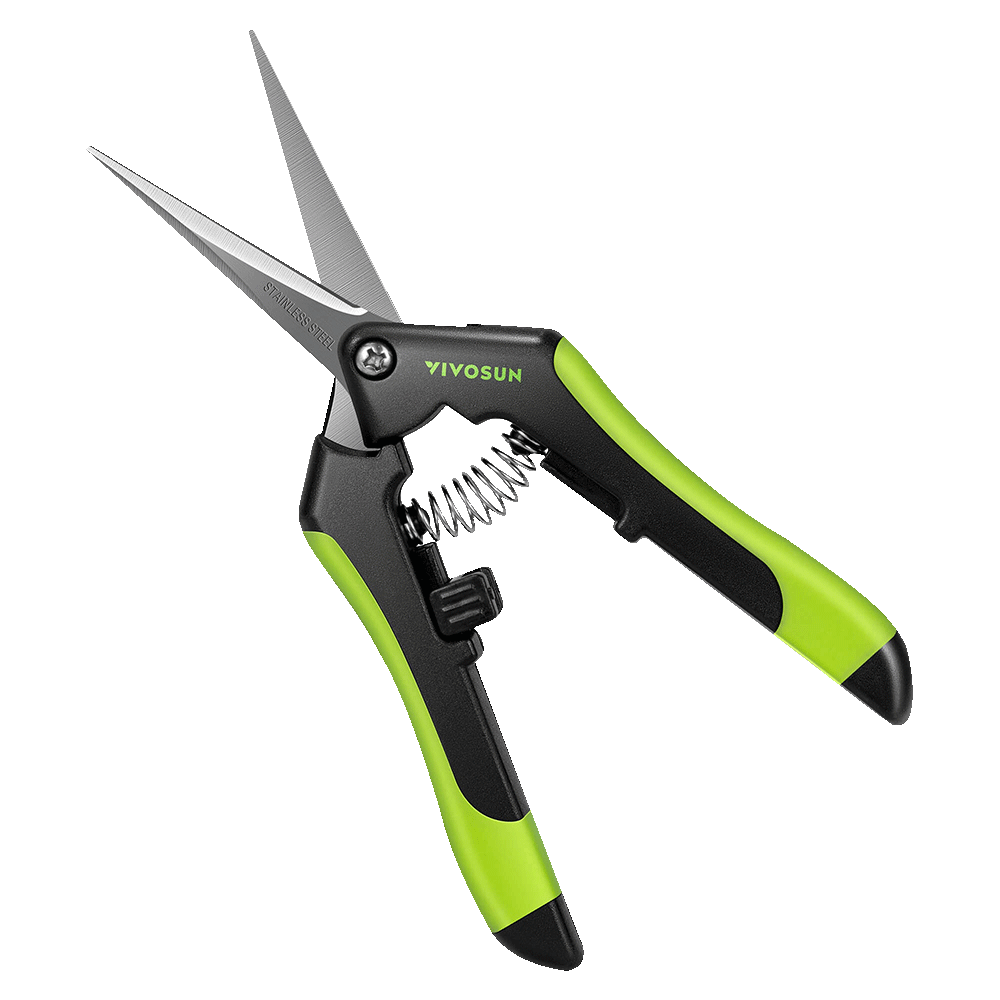 Gardening Hand Pruner Pruning Shear with Straight Stainless Steel Blades, Black-and-Green